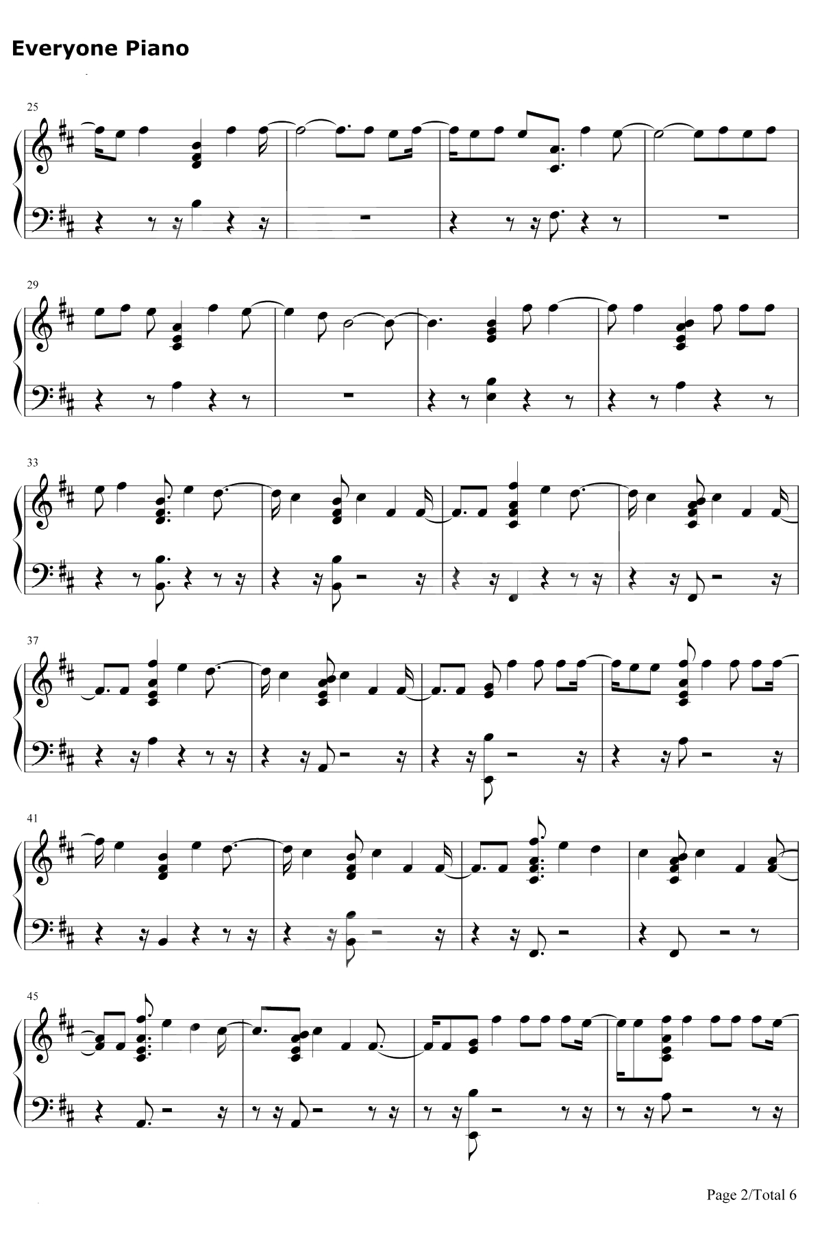 Genius钢琴谱-LSD2