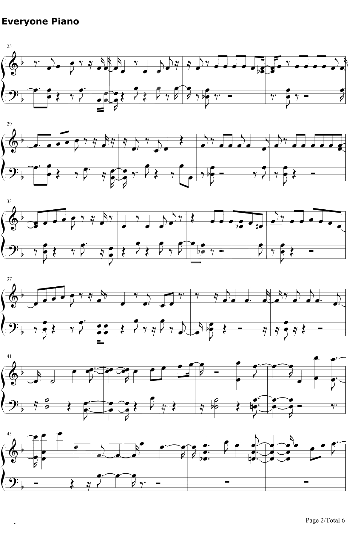 Paradise钢琴谱-防弹少年团2