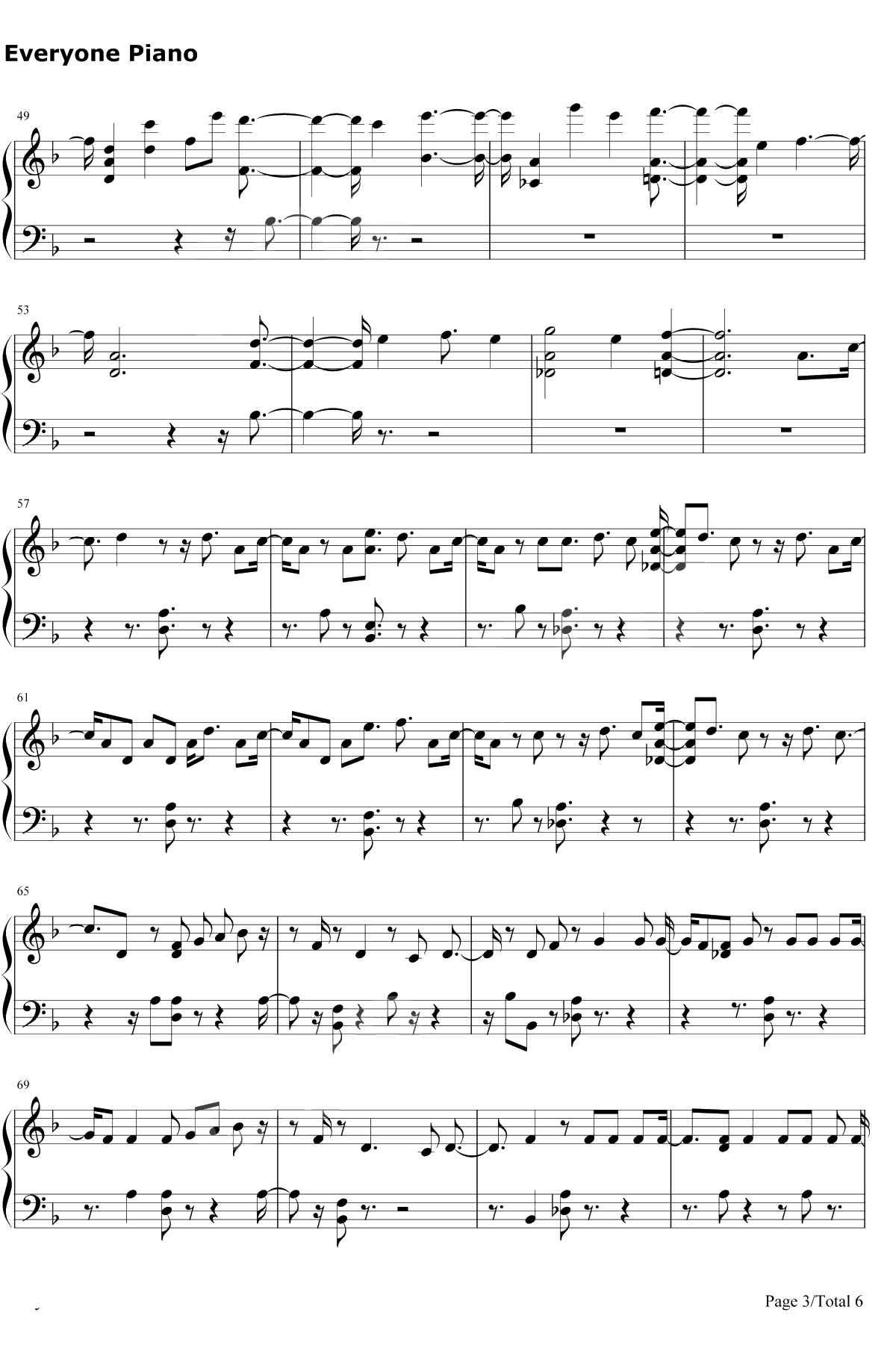 Paradise钢琴谱-防弹少年团3