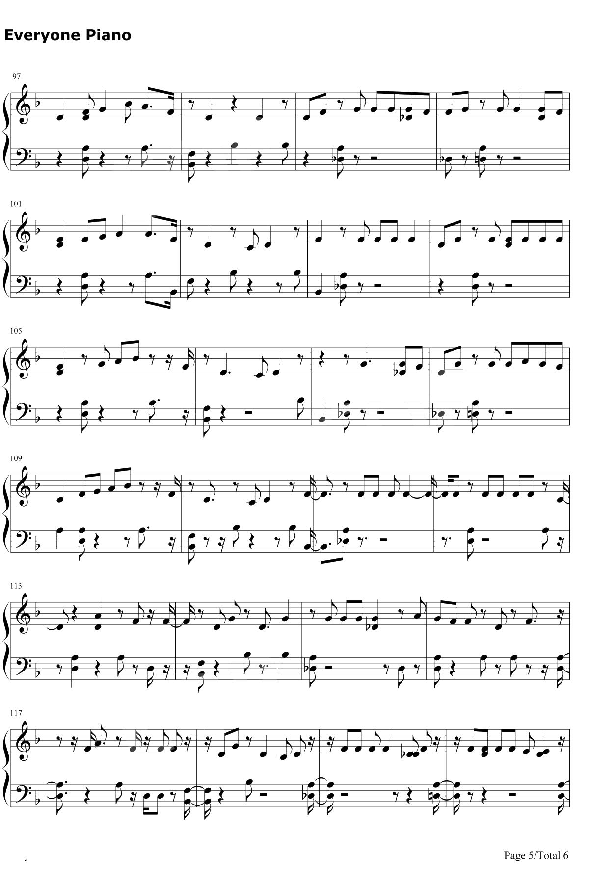 Paradise钢琴谱-防弹少年团5