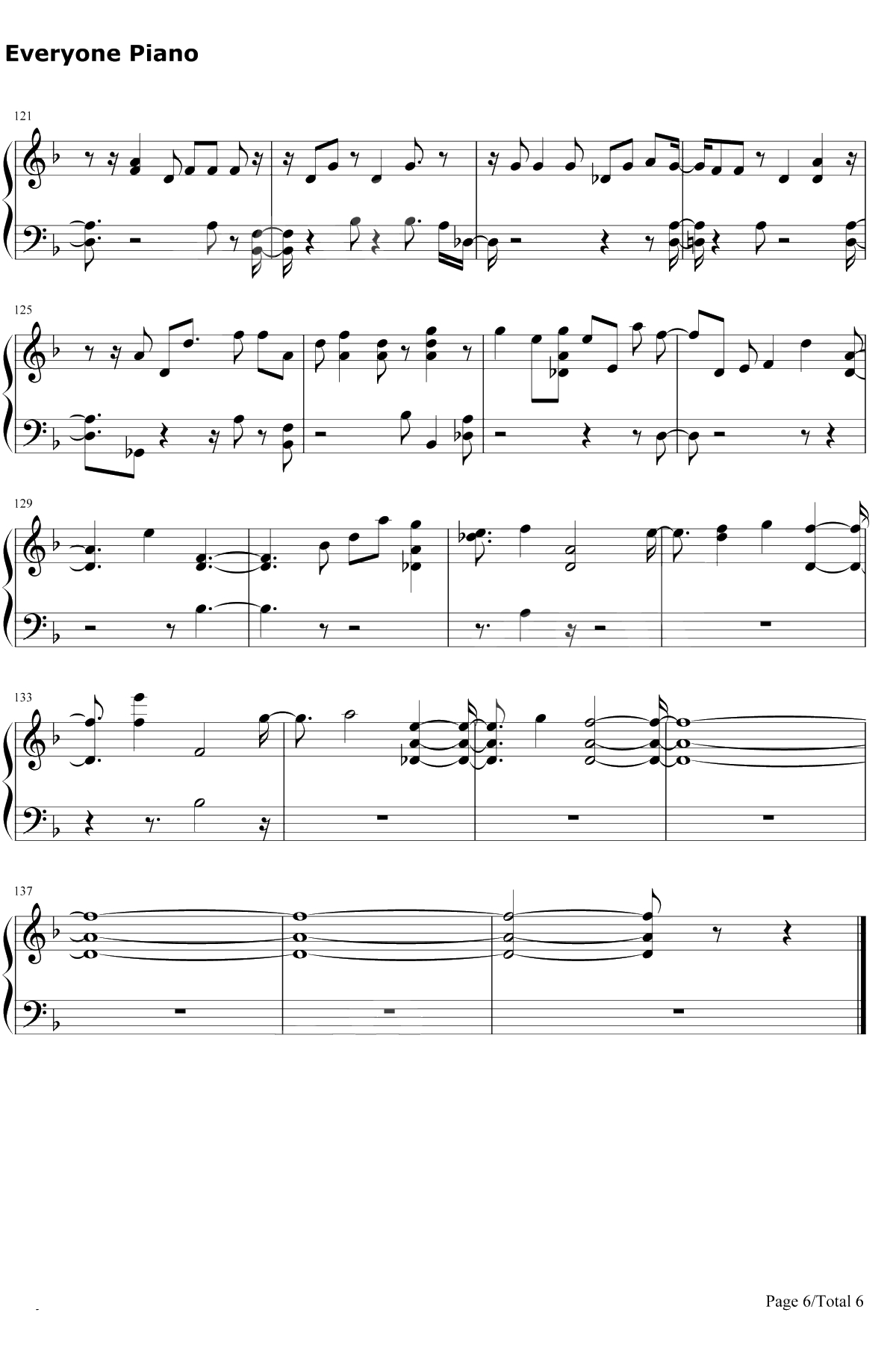 Paradise钢琴谱-防弹少年团6