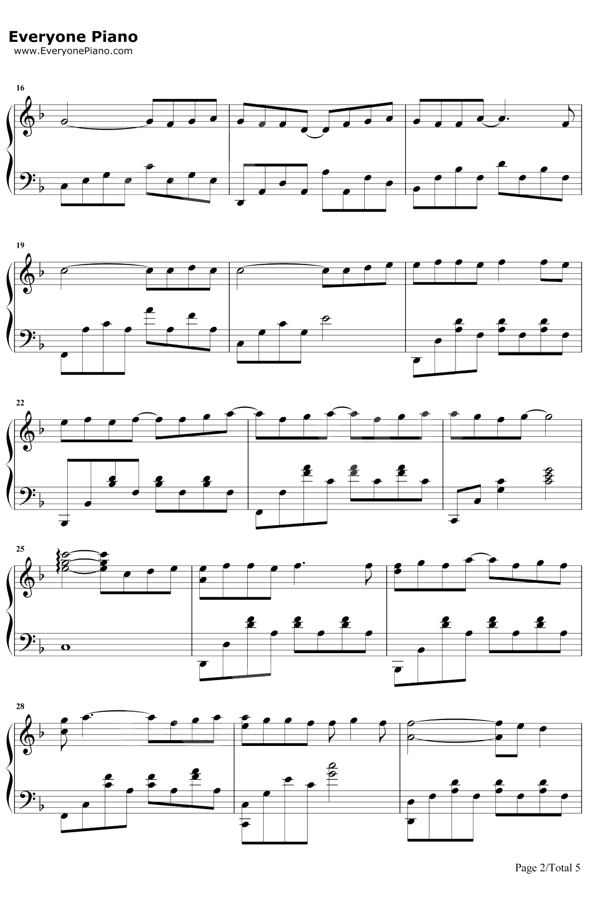 孩子钢琴谱-华晨宇-唱哭无数人的歌曲2