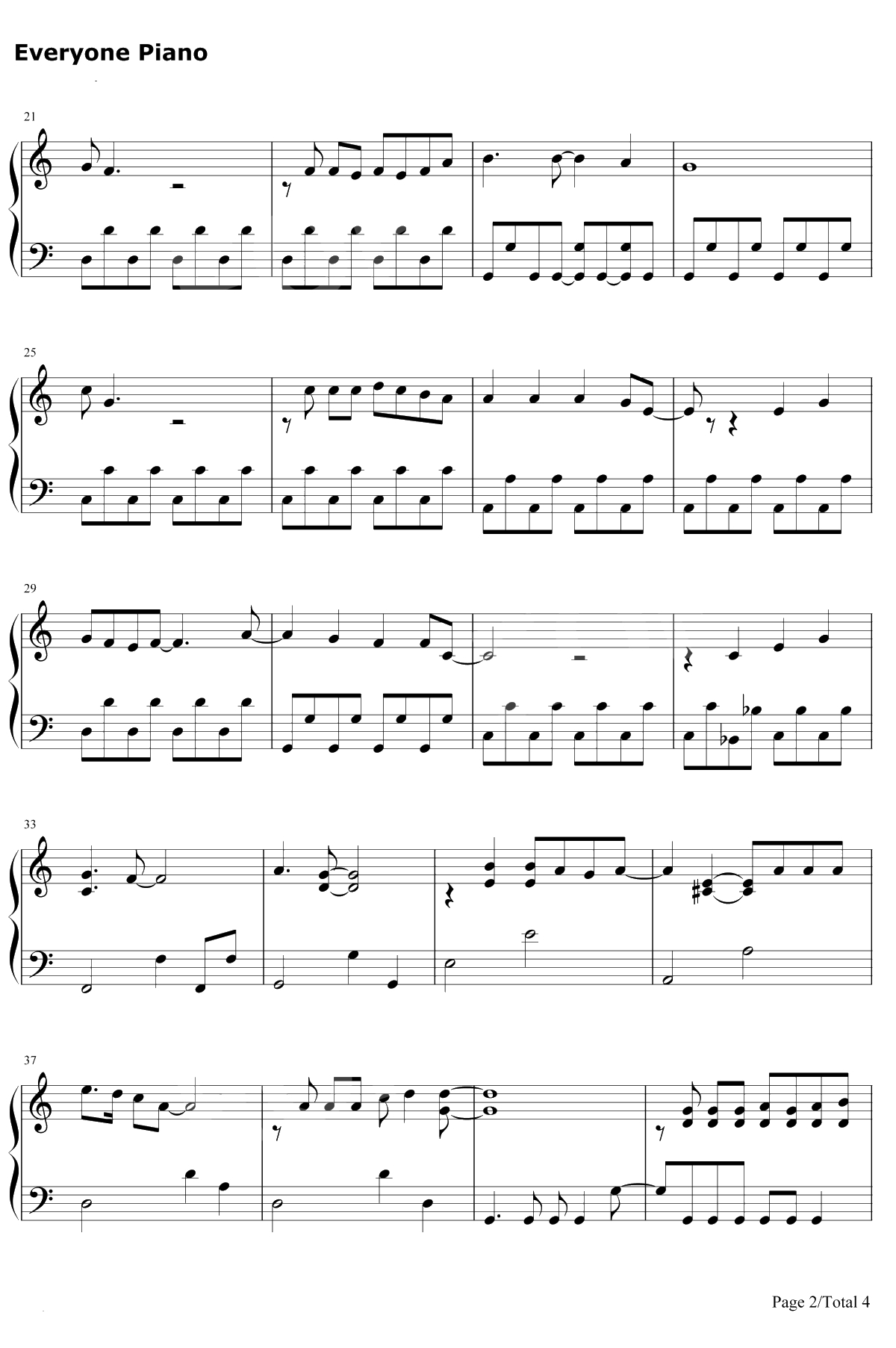 Honey钢琴谱-王心凌2