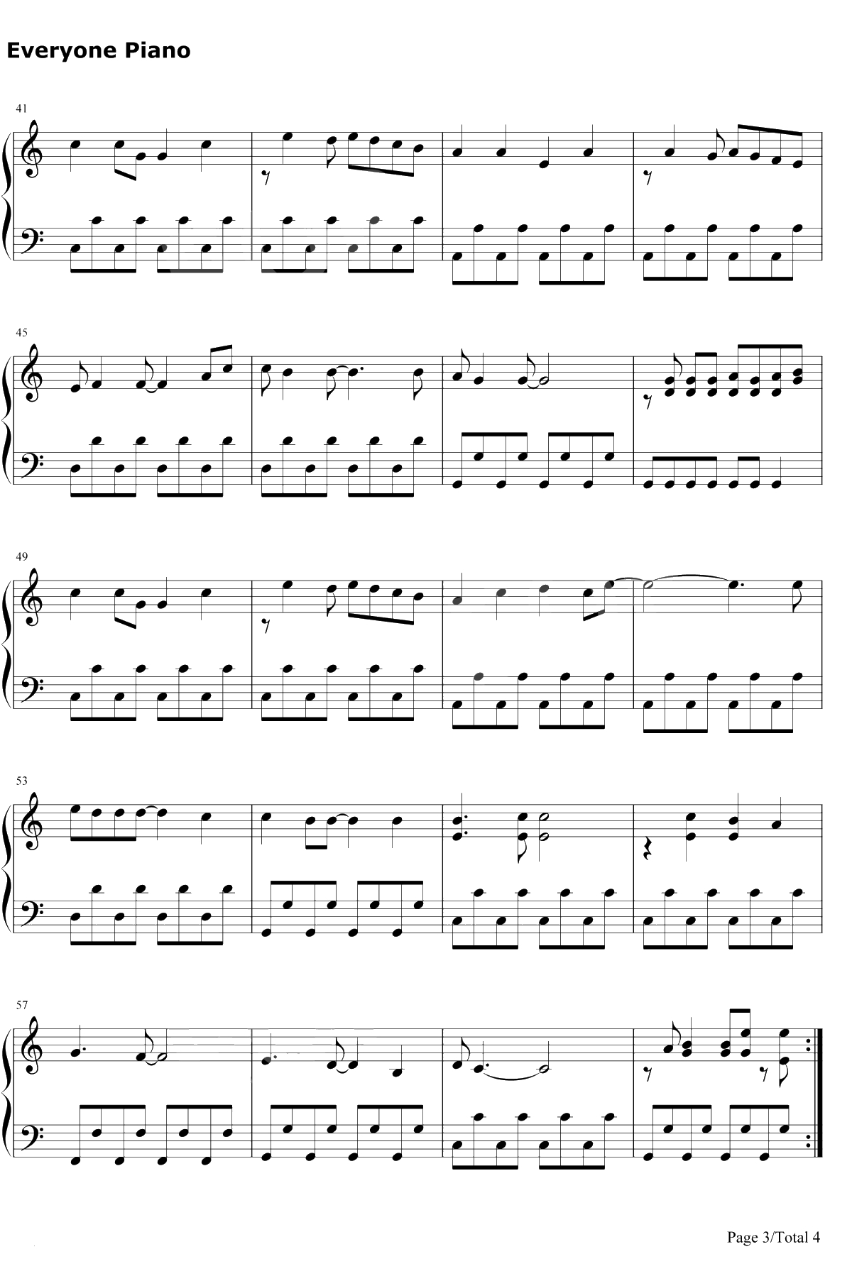 Honey钢琴谱-王心凌3