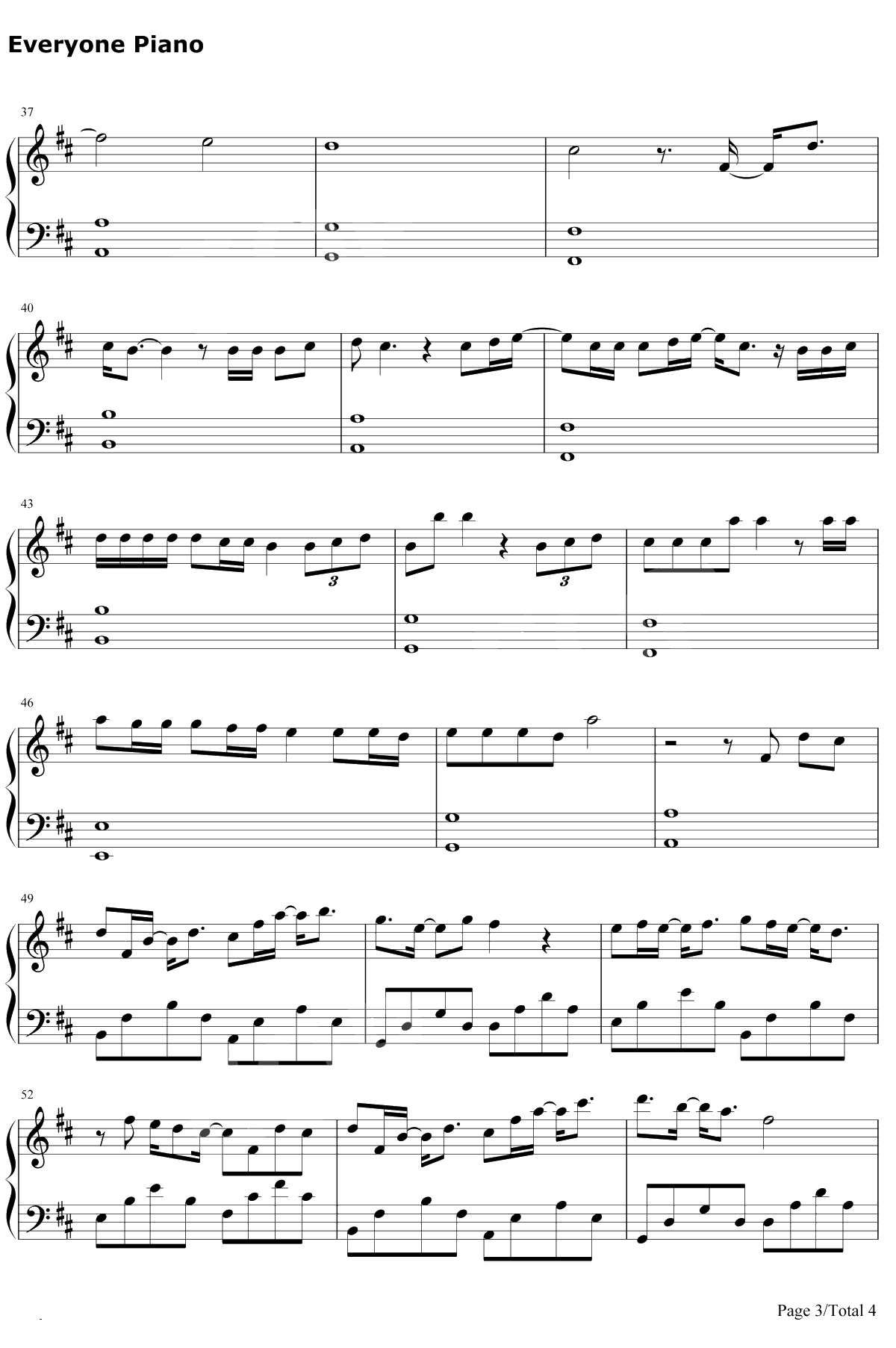 一爱难求 钢琴谱-徐佳莹3