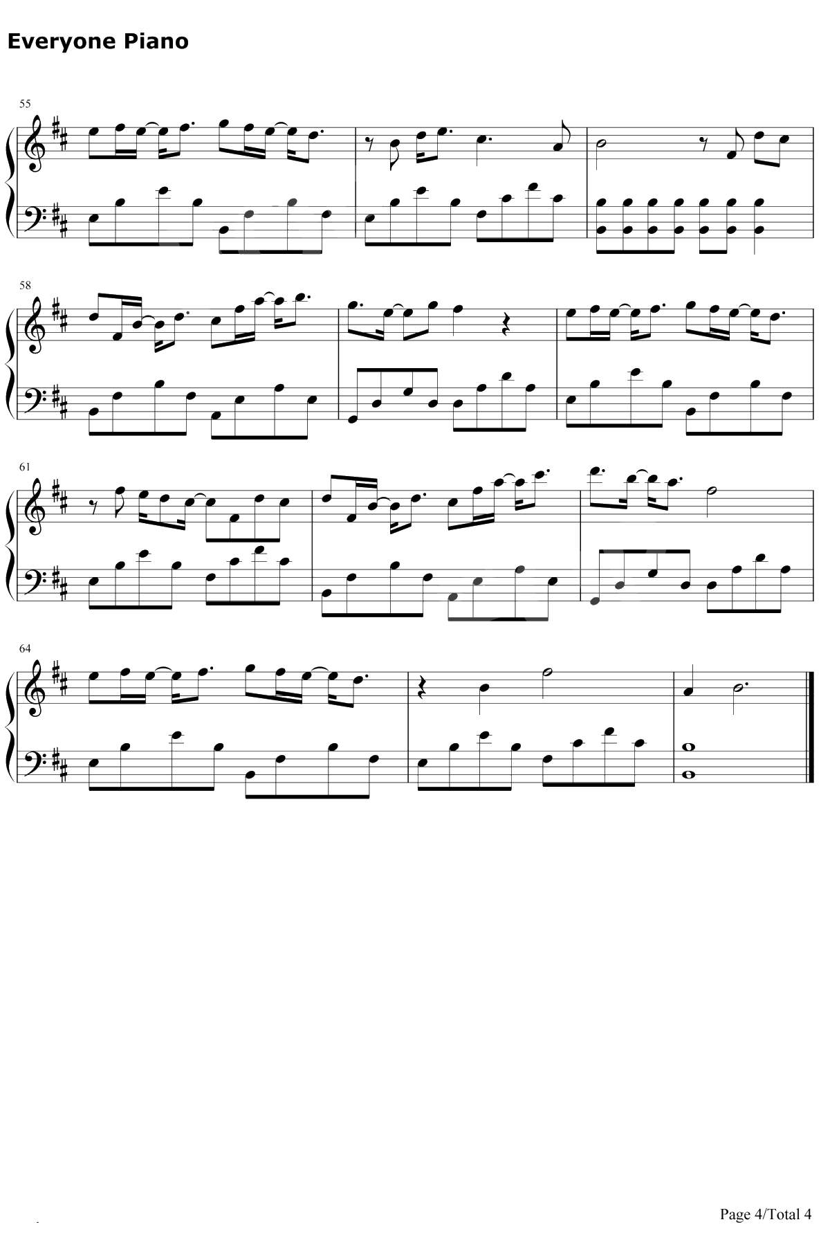 一爱难求 钢琴谱-徐佳莹4