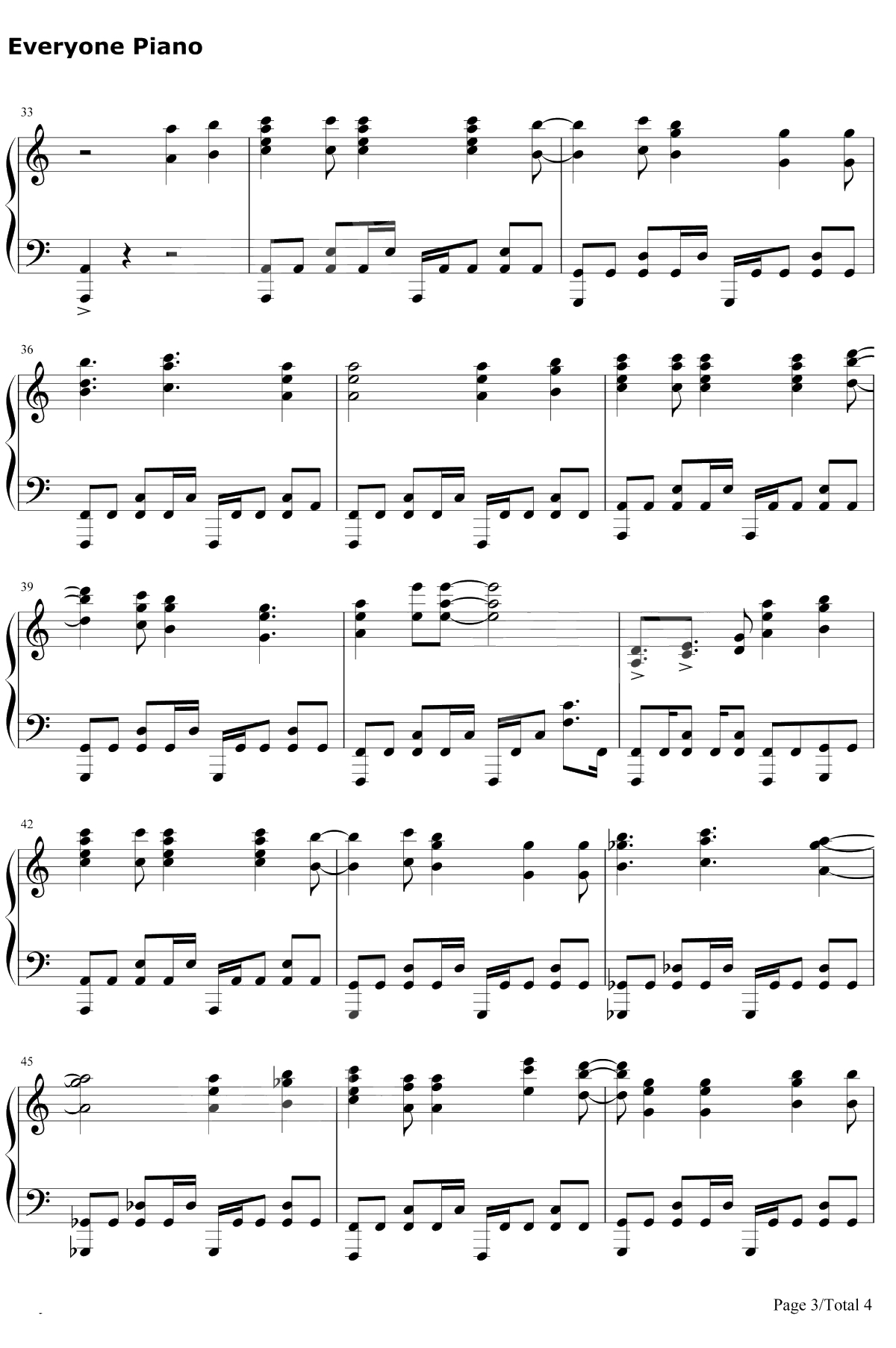 流星钢琴谱-蓝井艾露3