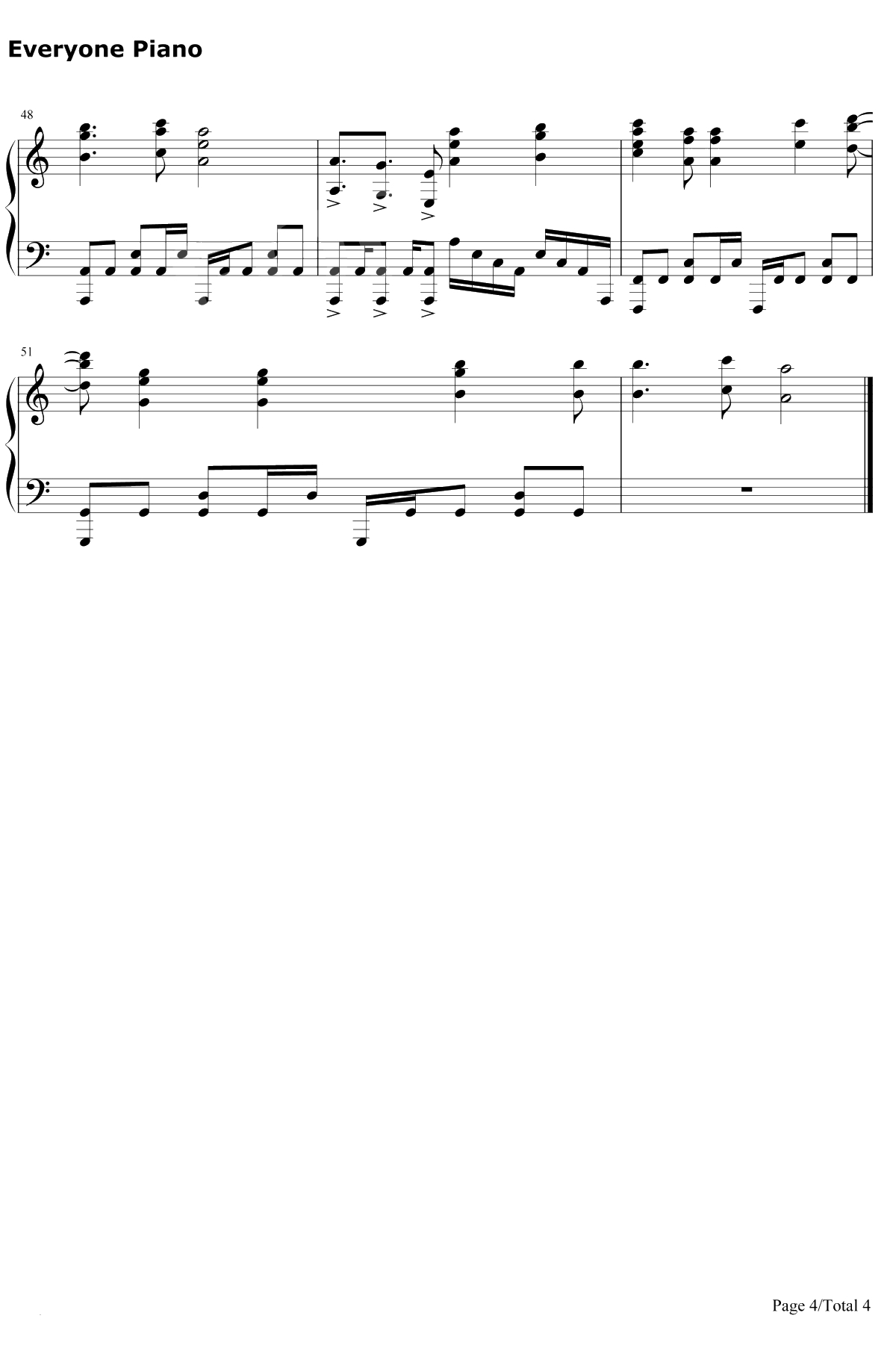 流星钢琴谱-蓝井艾露4