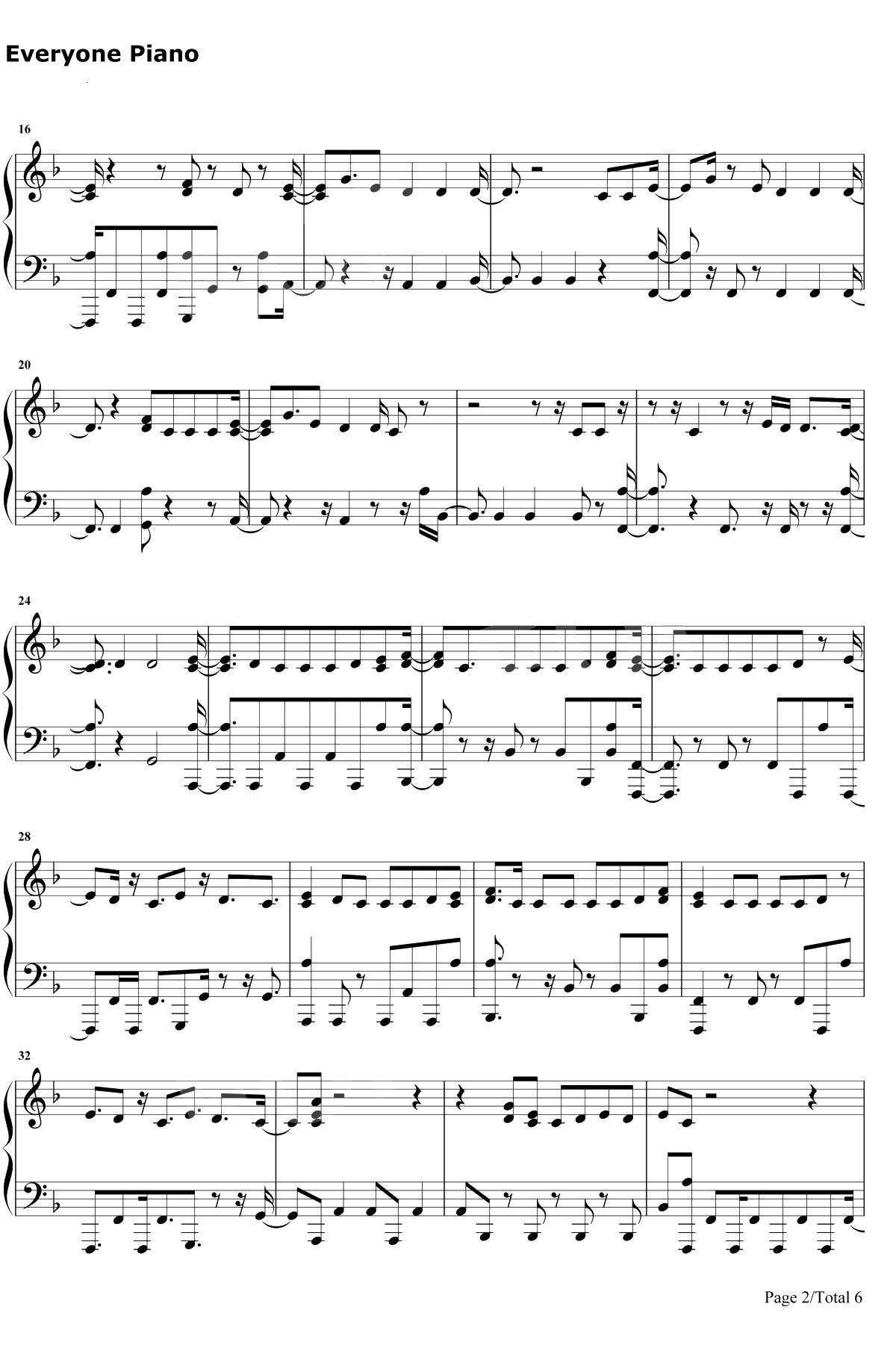 One Kiss钢琴谱-Calvin Harris / Dua Lipa2