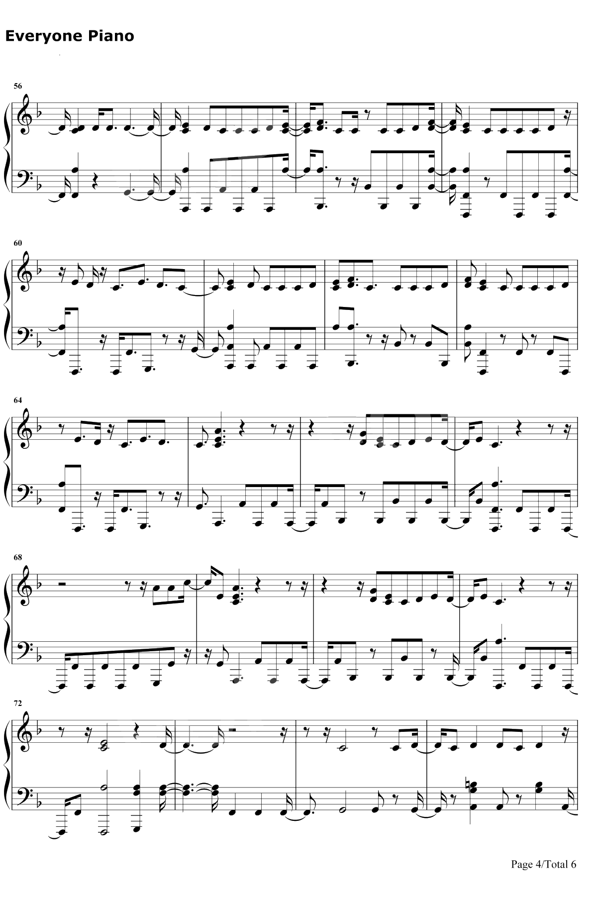 One Kiss钢琴谱-Calvin Harris / Dua Lipa4