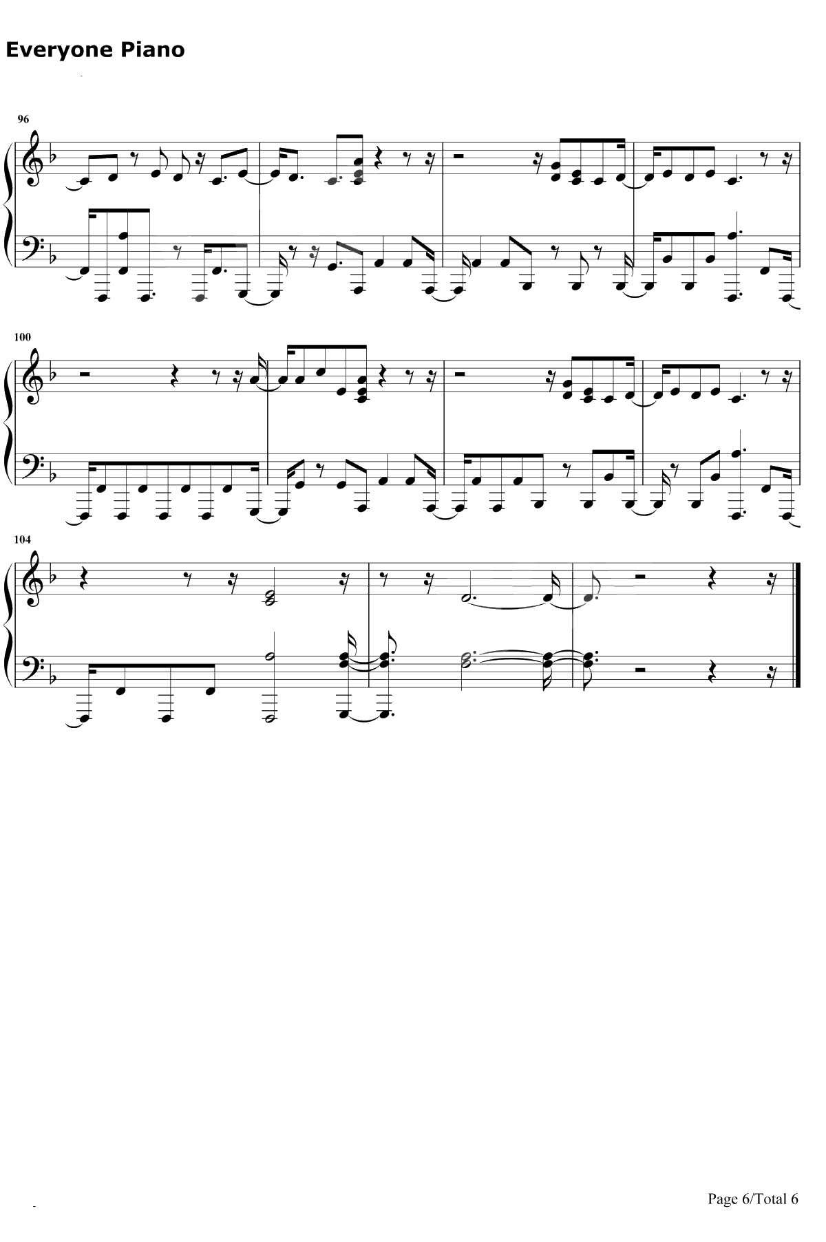 One Kiss钢琴谱-Calvin Harris / Dua Lipa6