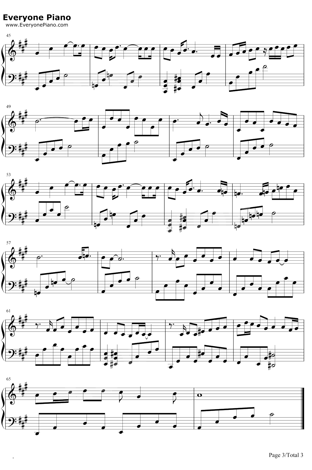 最暖的忧伤钢琴谱-田馥甄-温暖的弦主题曲3