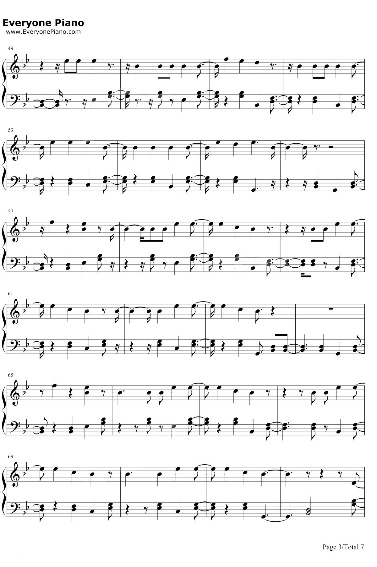 Bella钢琴谱-Wolfine3