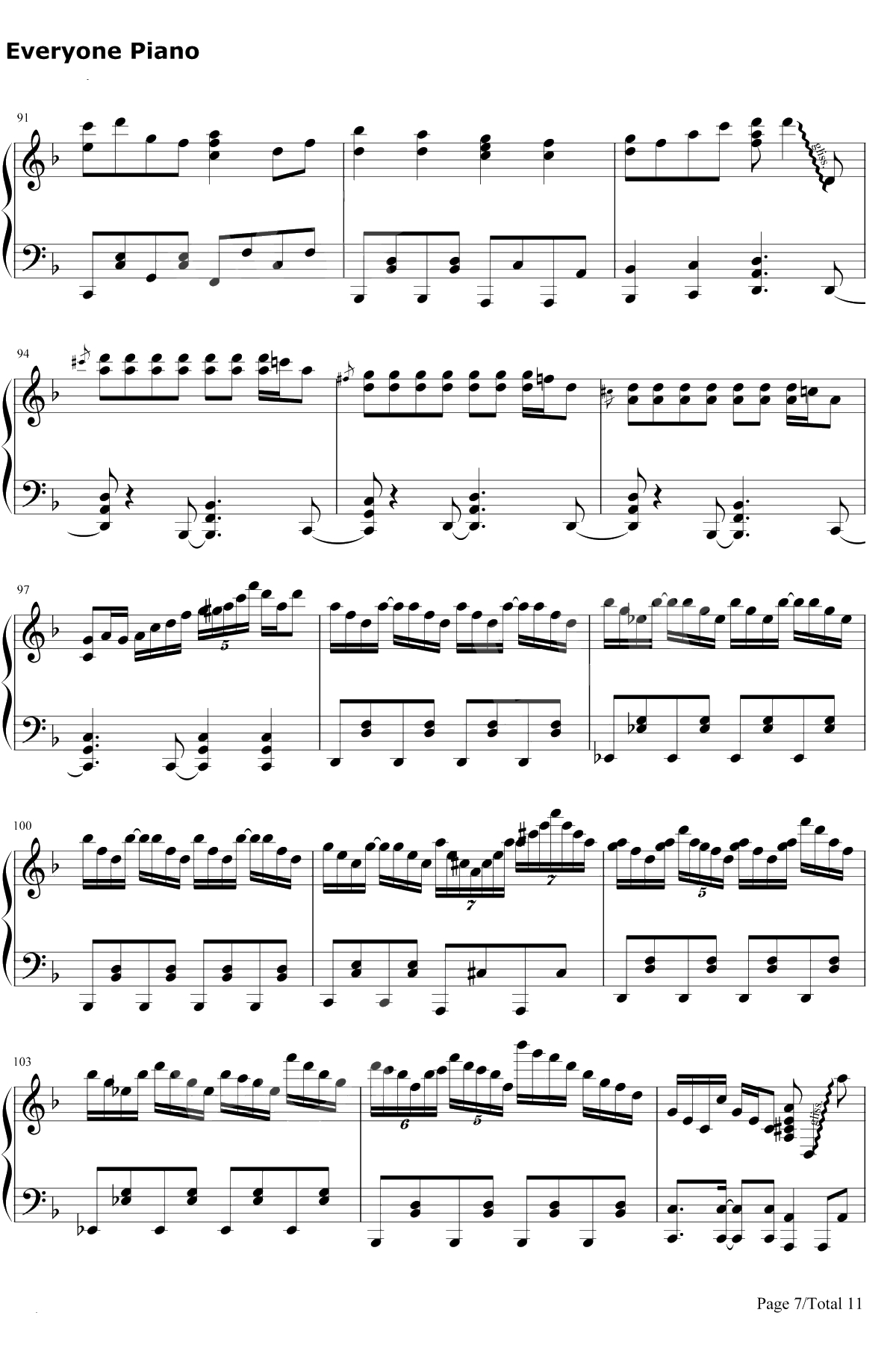 千本樱钢琴谱-初音未来-钢琴原版7