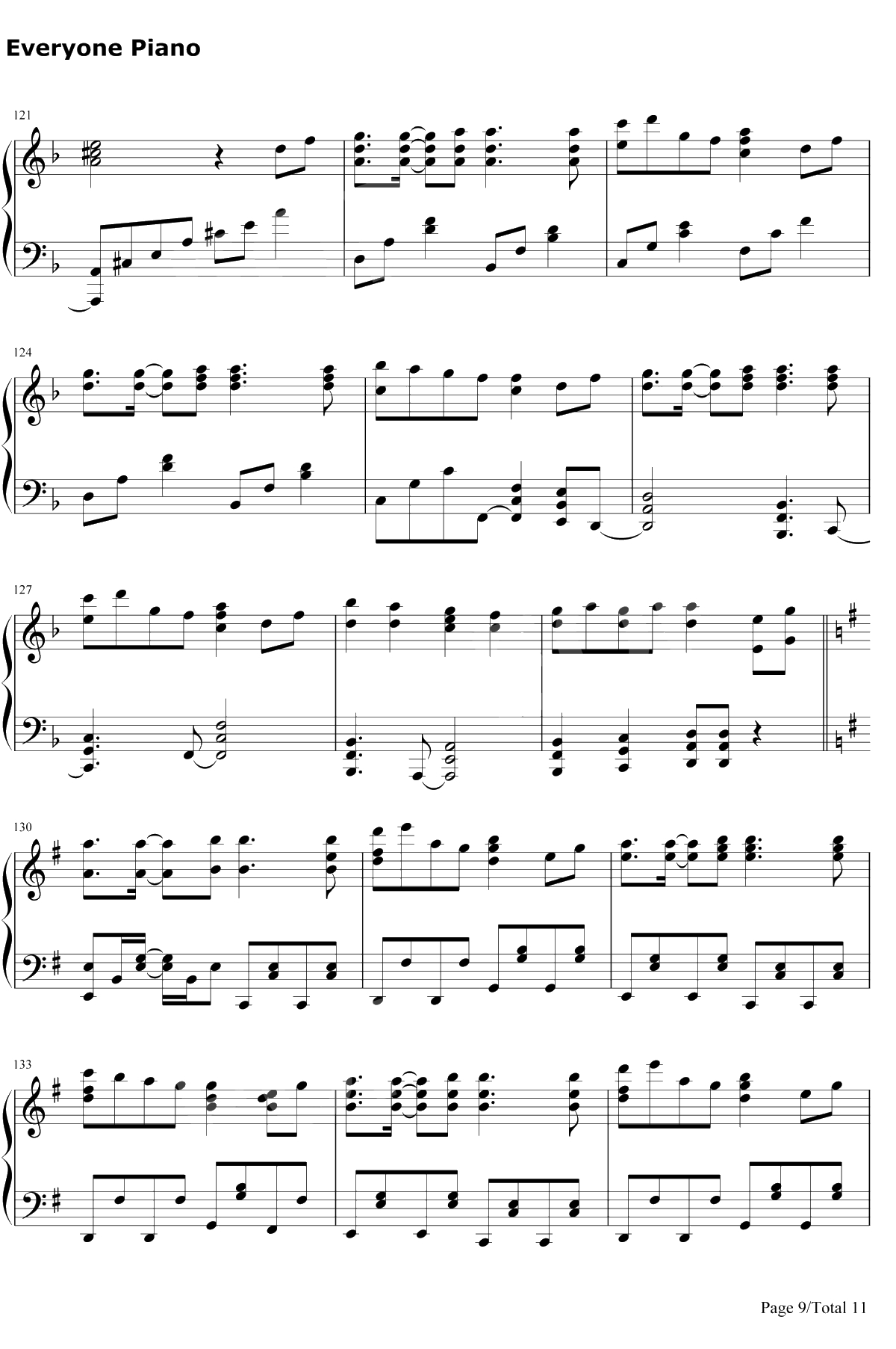 千本樱钢琴谱-初音未来-钢琴原版9