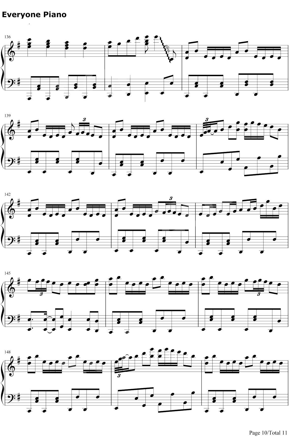千本樱钢琴谱-初音未来-钢琴原版10