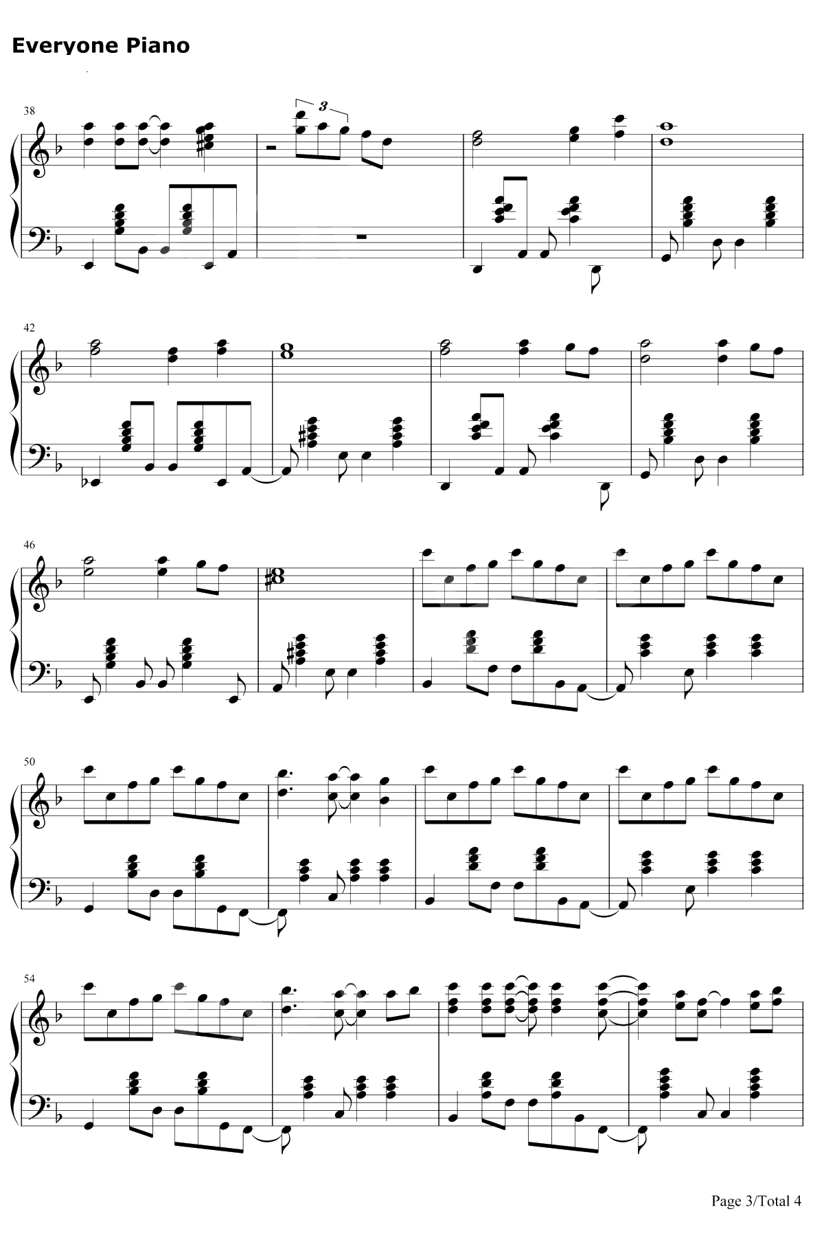 Summer爵士版钢琴谱-久石让3