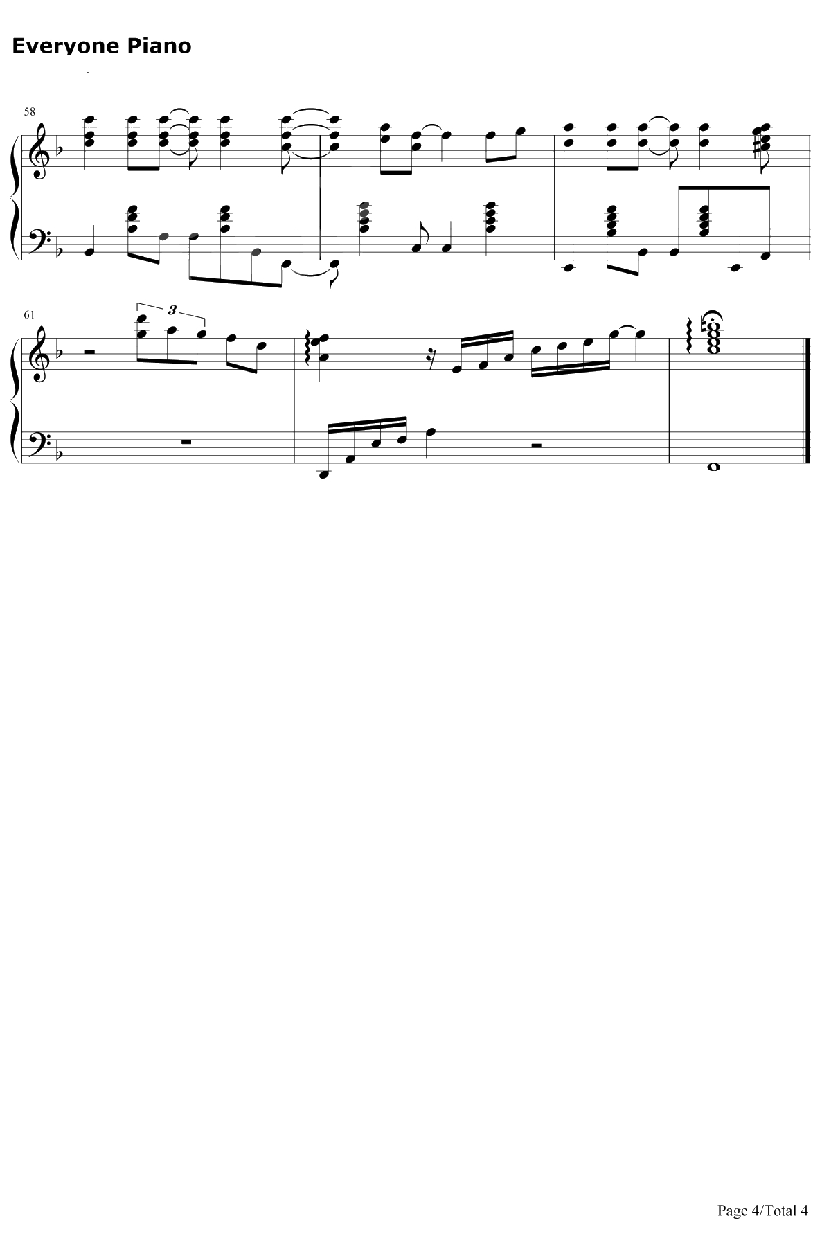 Summer爵士版钢琴谱-久石让4