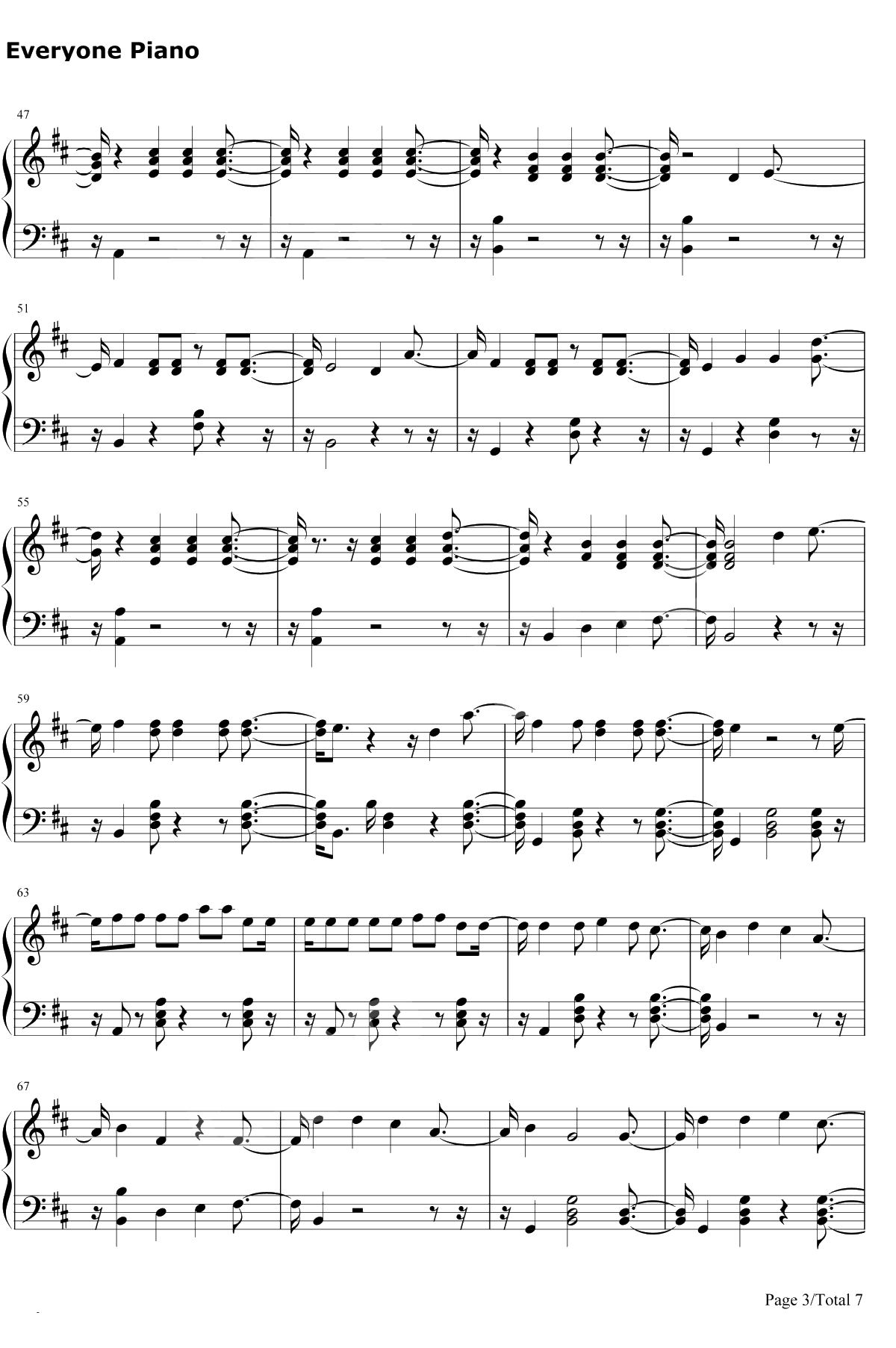 Sin Pijama钢琴谱-Becky G / Natti Natasha3