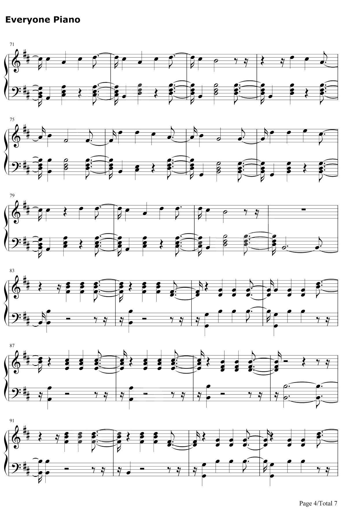 Sin Pijama钢琴谱-Becky G / Natti Natasha4