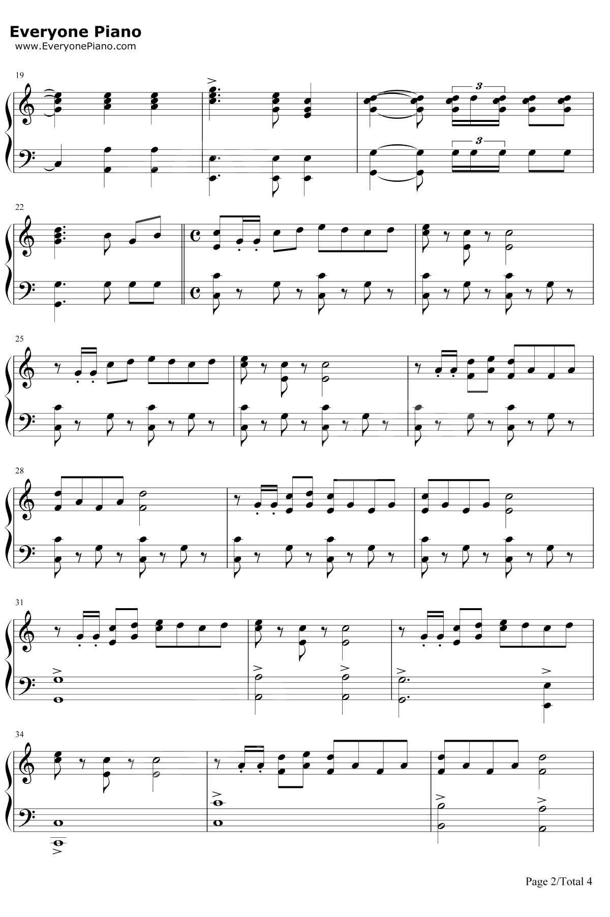 1812序曲钢琴谱-柴科夫斯基2