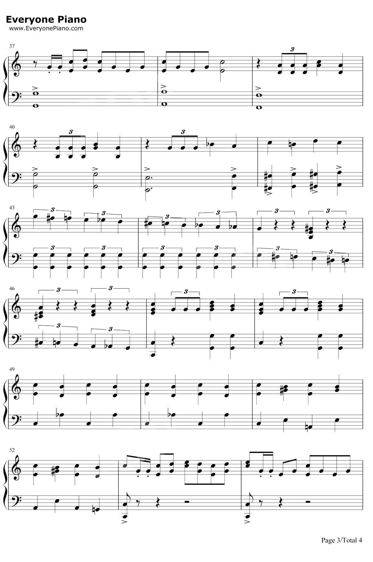 1812序曲钢琴谱-柴科夫斯基3