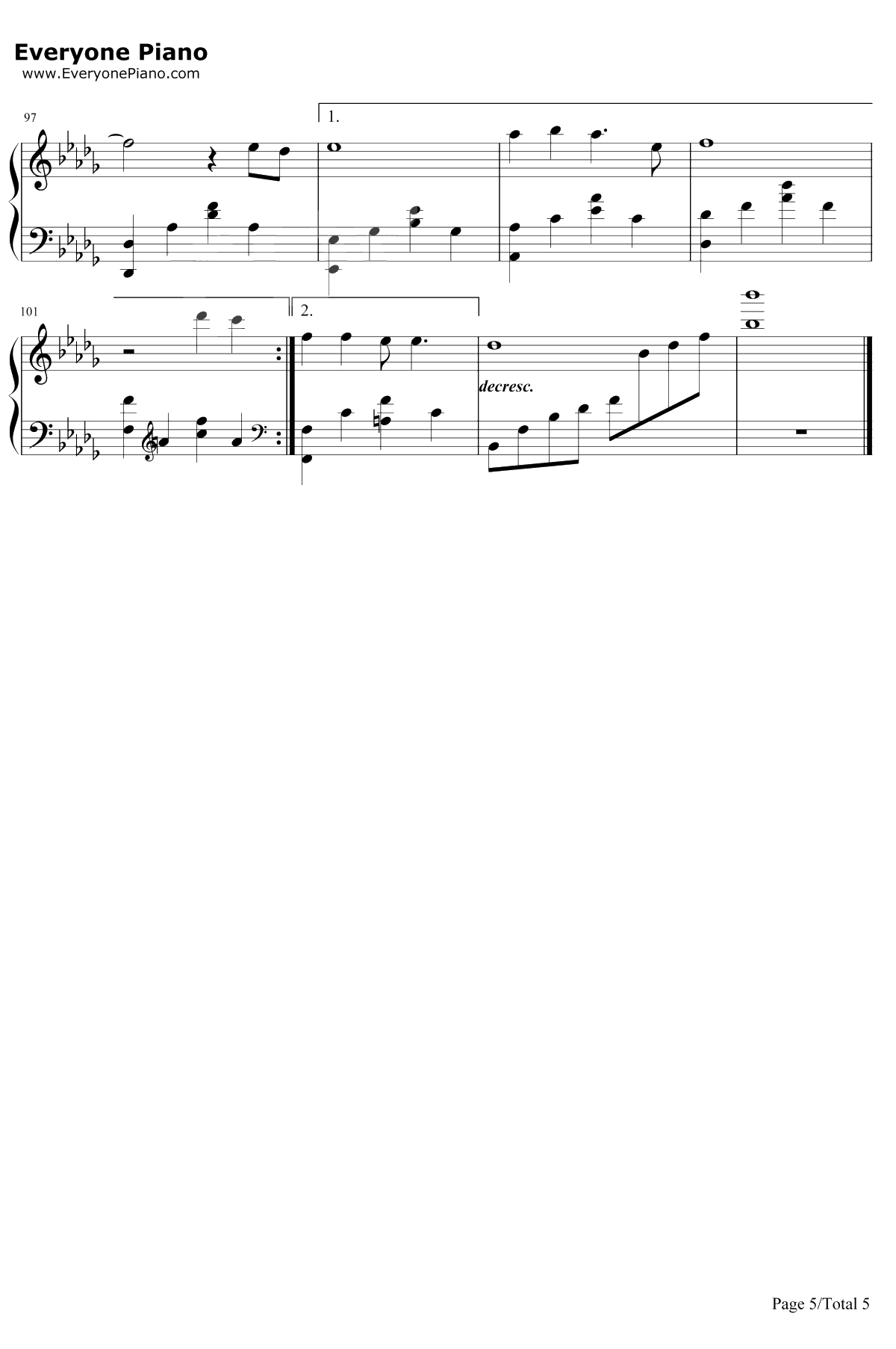 我们都是好孩子钢琴谱-王筝5