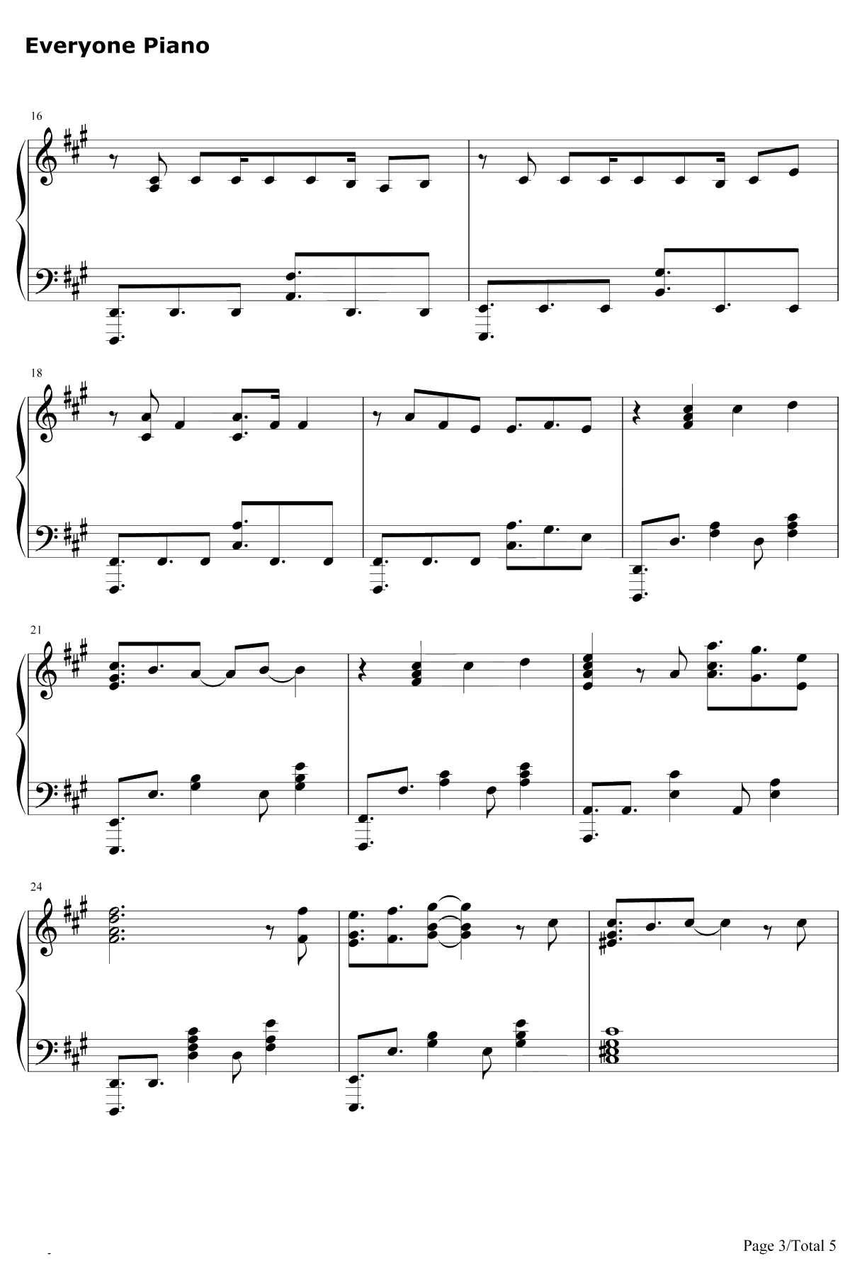 Roar钢琴谱-黑崎真音-魔法禁书目录第三季OP23