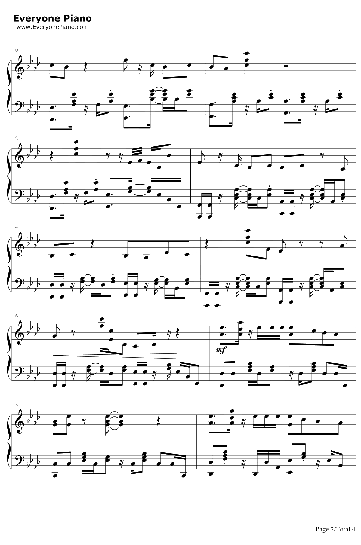 メモセピア钢琴谱-sajounohana-路人超能100第二季OP22