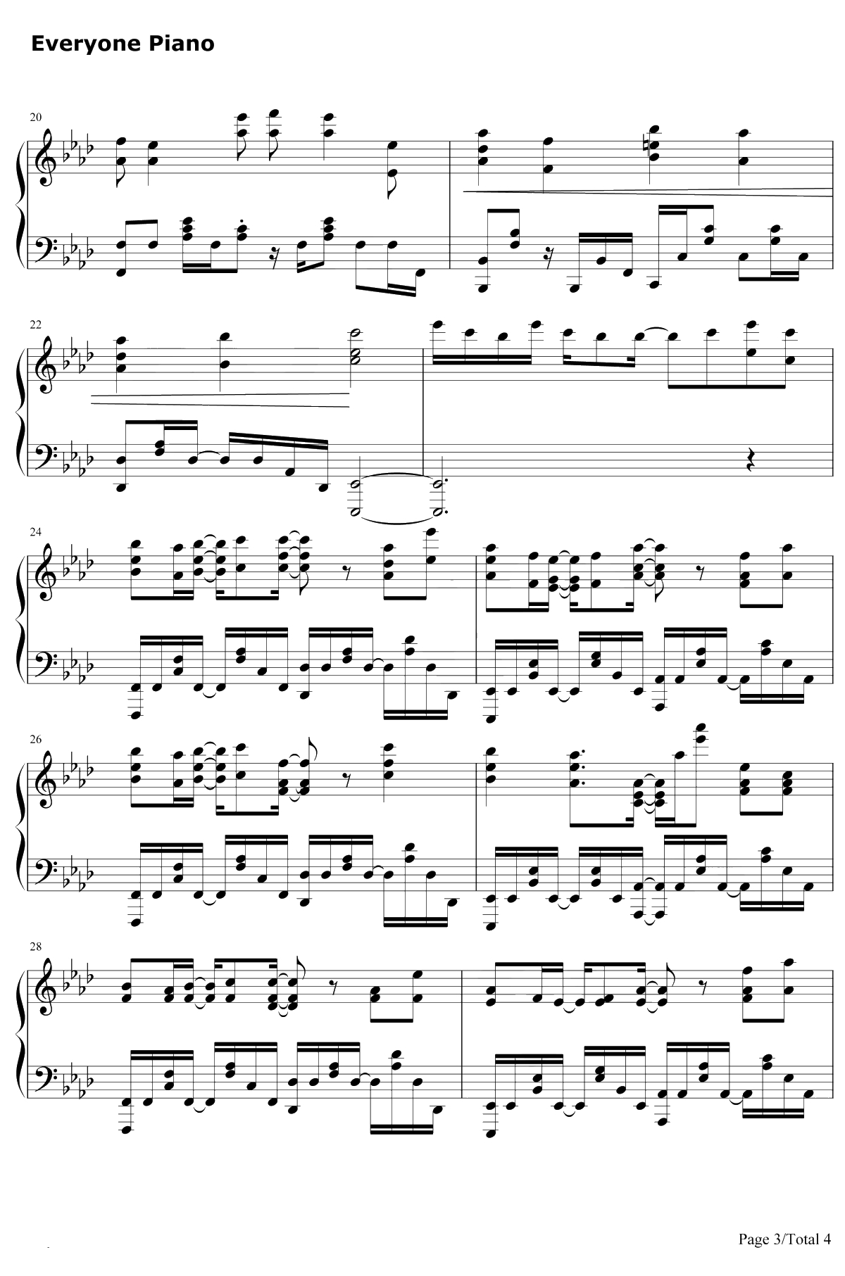 メモセピア钢琴谱-sajounohana-路人超能100第二季OP23