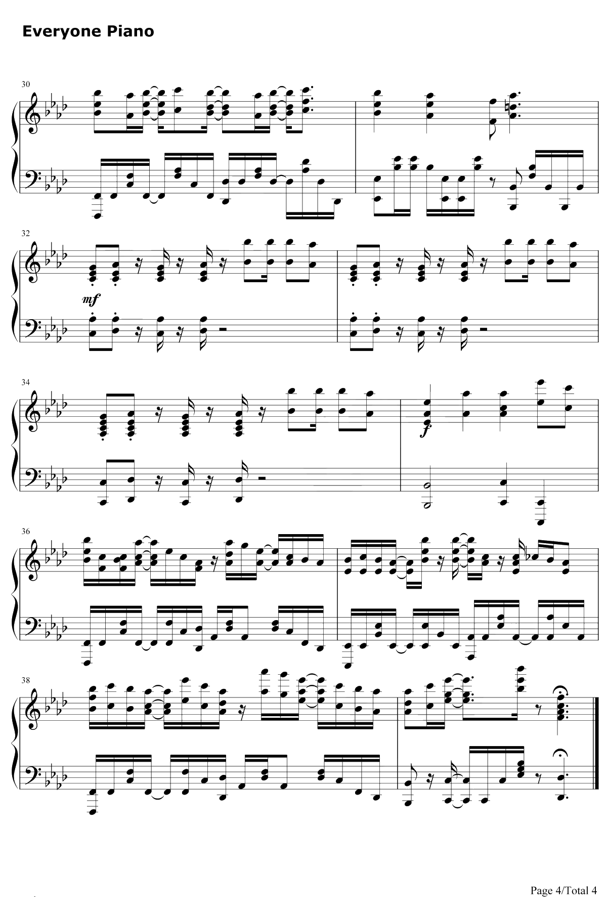 メモセピア钢琴谱-sajounohana-路人超能100第二季OP24