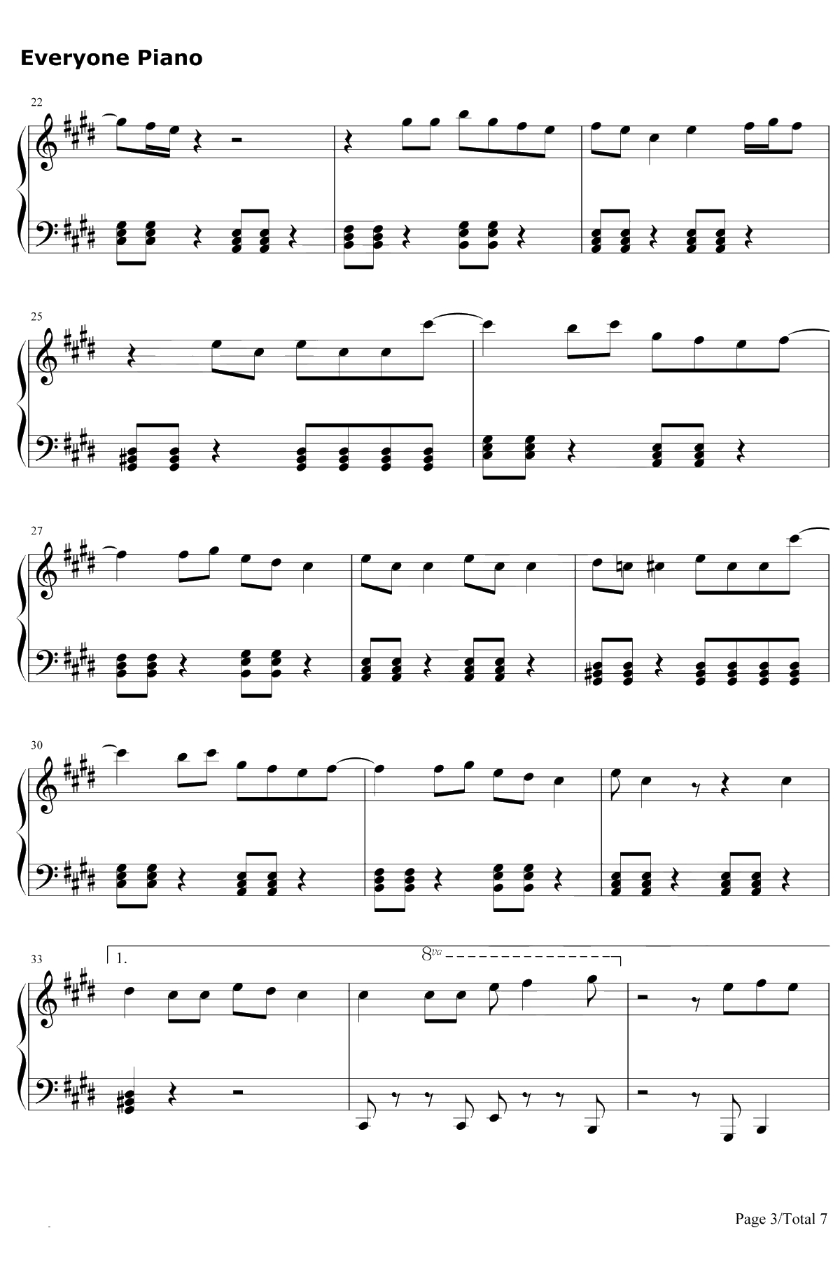 Sucker钢琴谱-JonasBrothers3