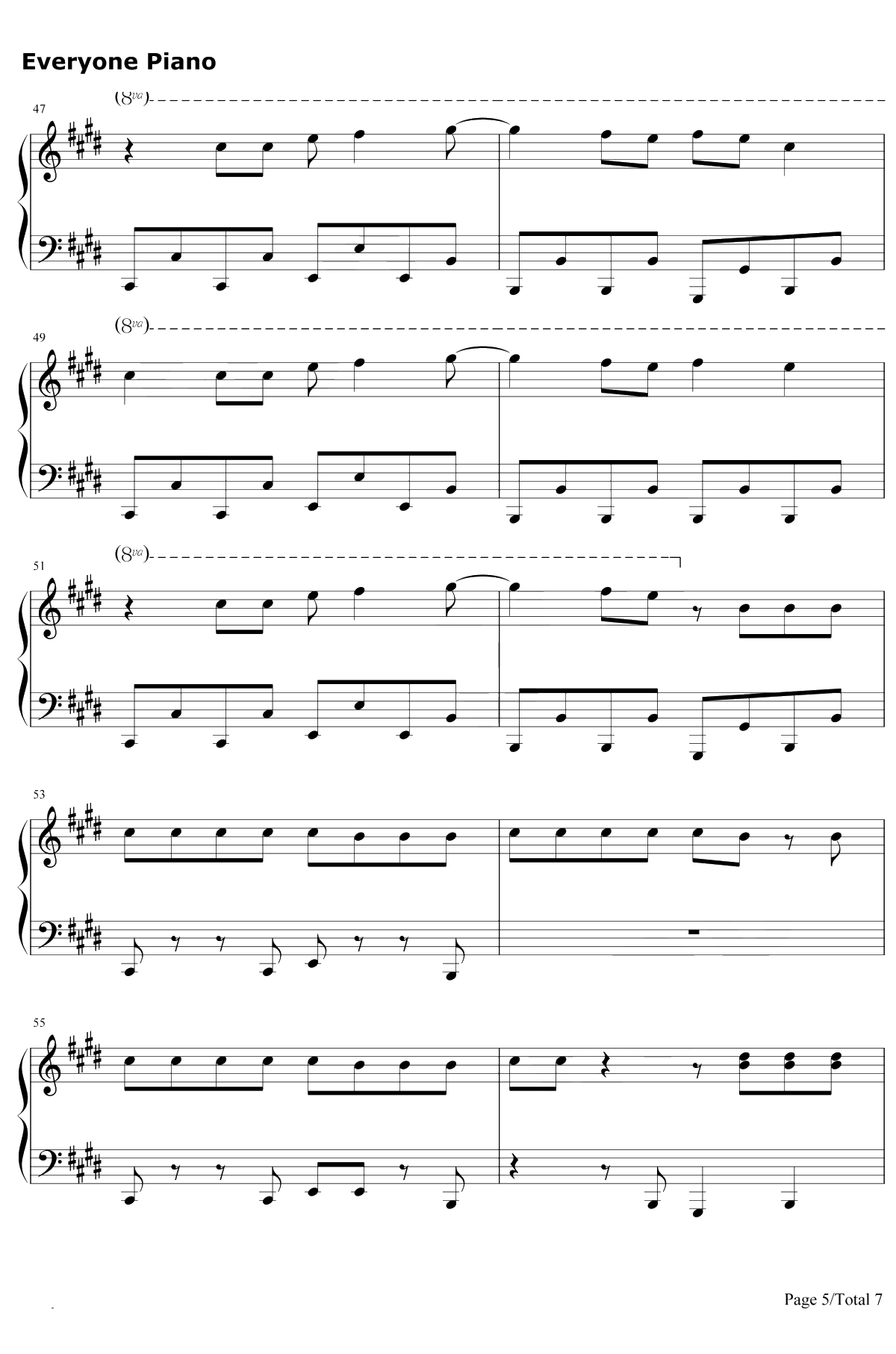 Sucker钢琴谱-JonasBrothers5