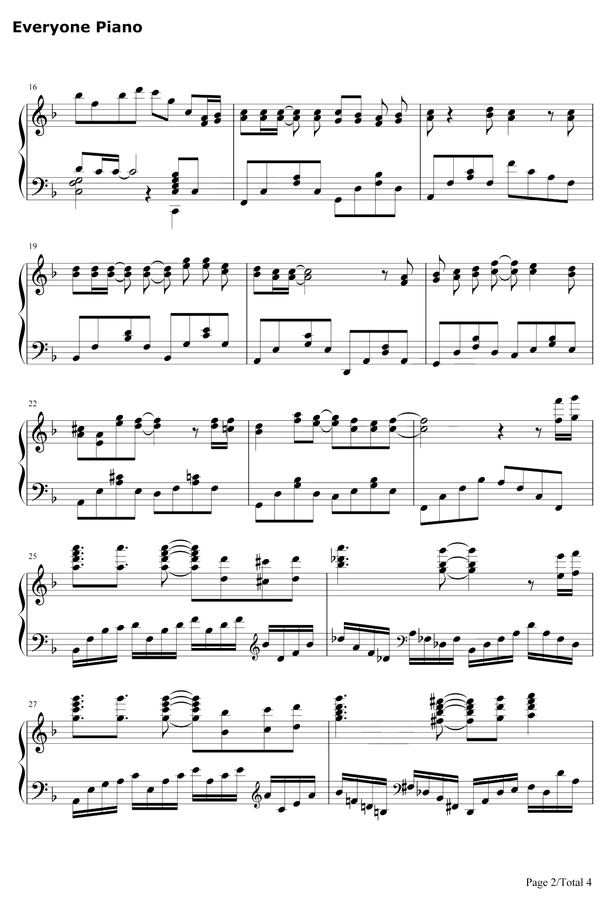 えんどろ～る钢琴谱-勇者Party-ENDRO~OP2