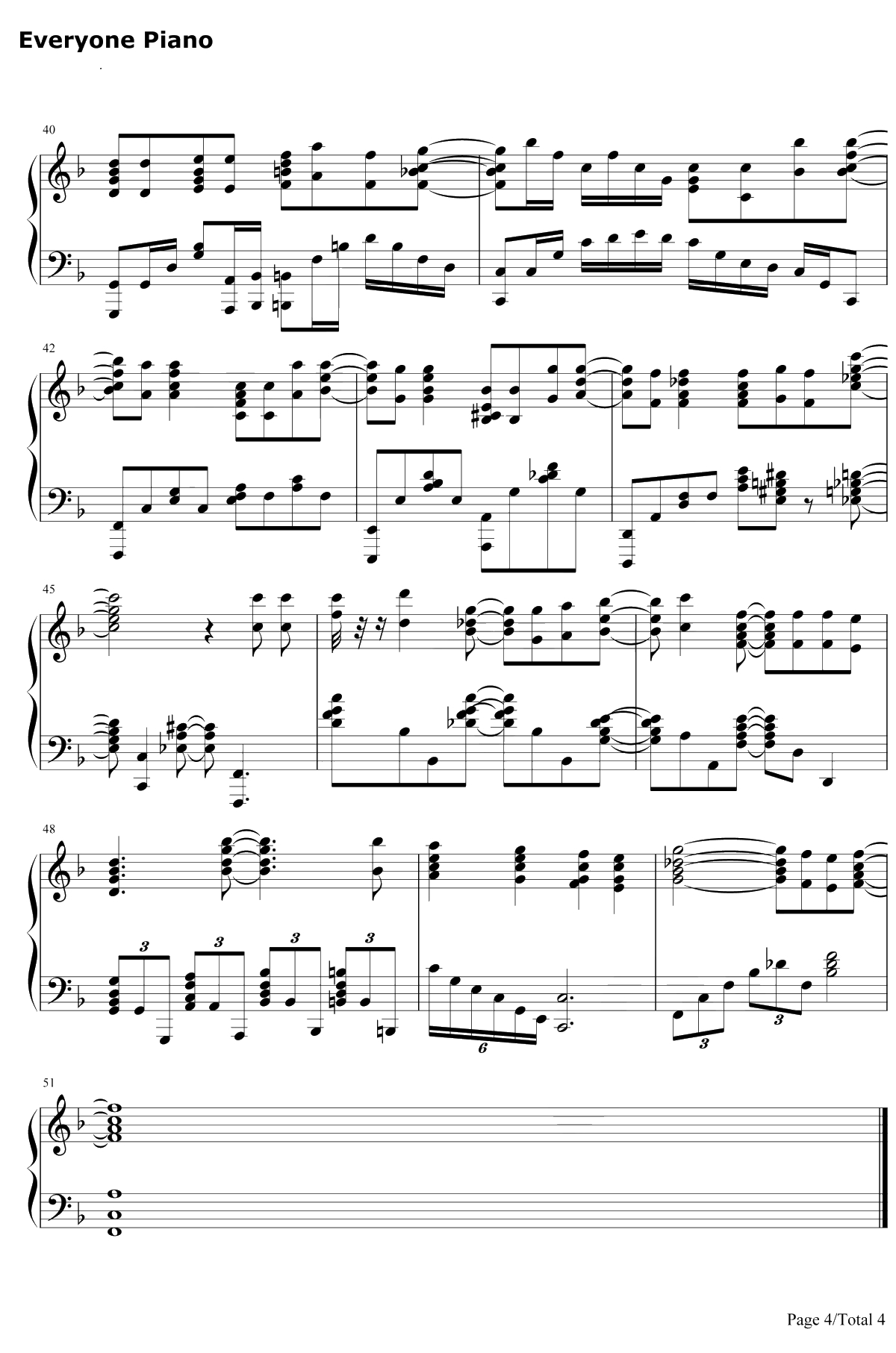 えんどろ～る钢琴谱-勇者Party-ENDRO~OP4