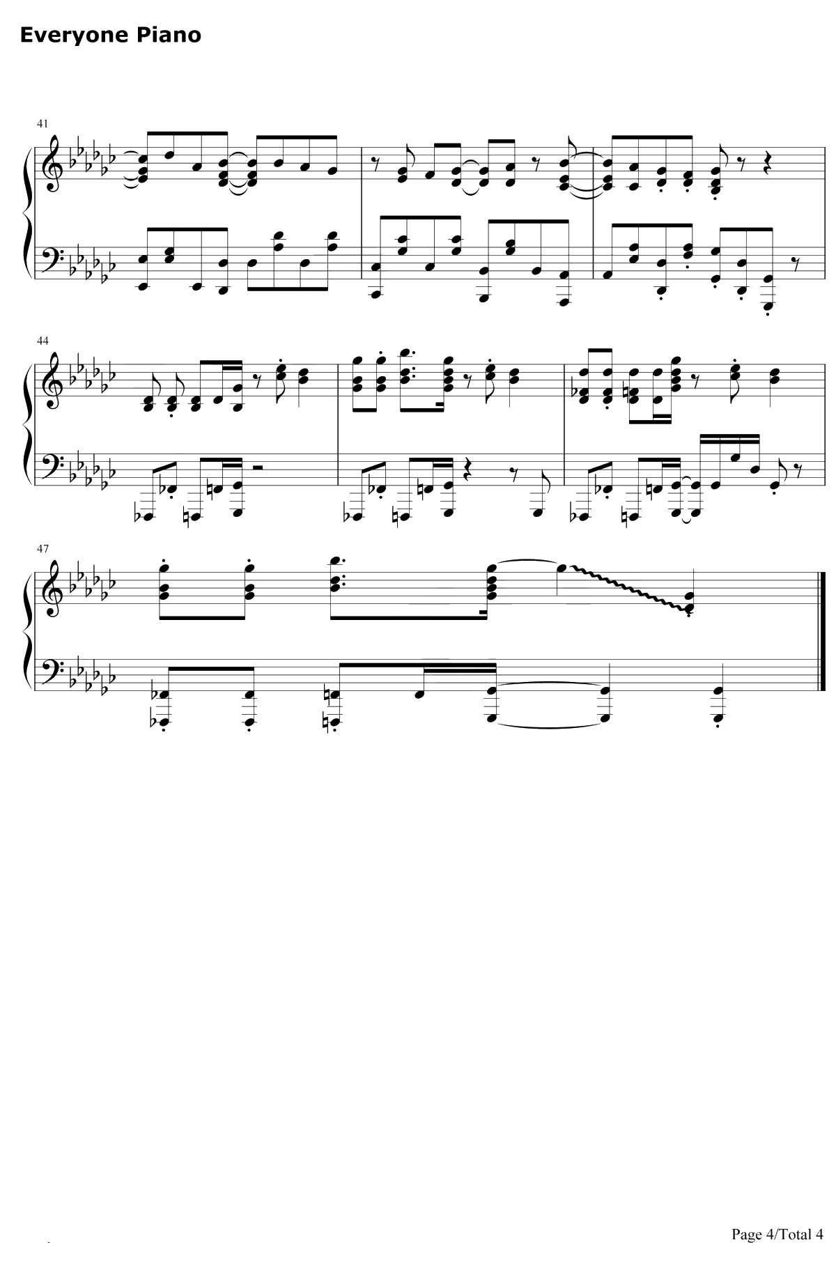 気ままな天使たち钢琴谱-わたてん☆5-天使降临到了我的身边OP4