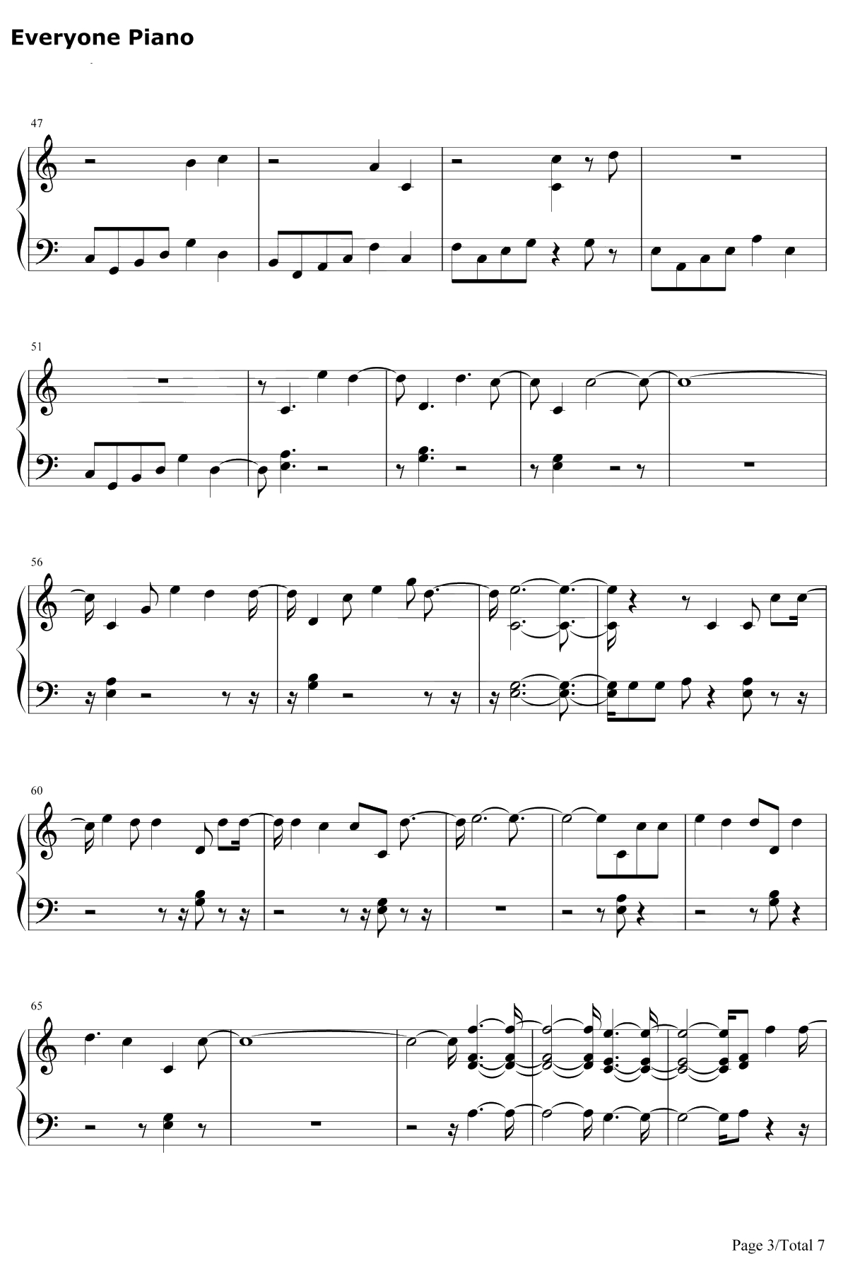 Too Much ToAsk钢琴谱-NiallHoran3