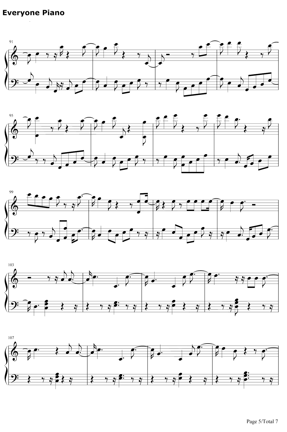 Too Much ToAsk钢琴谱-NiallHoran5