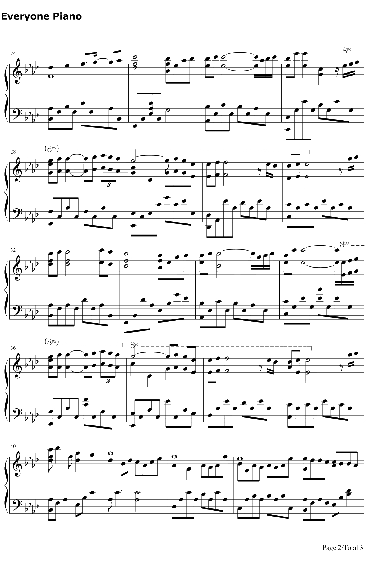 Kiss The Rain原版钢琴谱-李闰珉Yiruma-李闰珉2