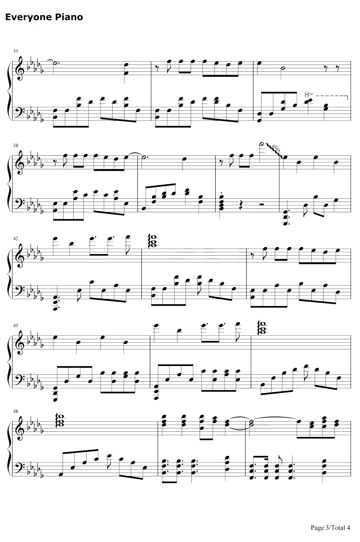 SaveMe钢琴谱-防弹少年团3