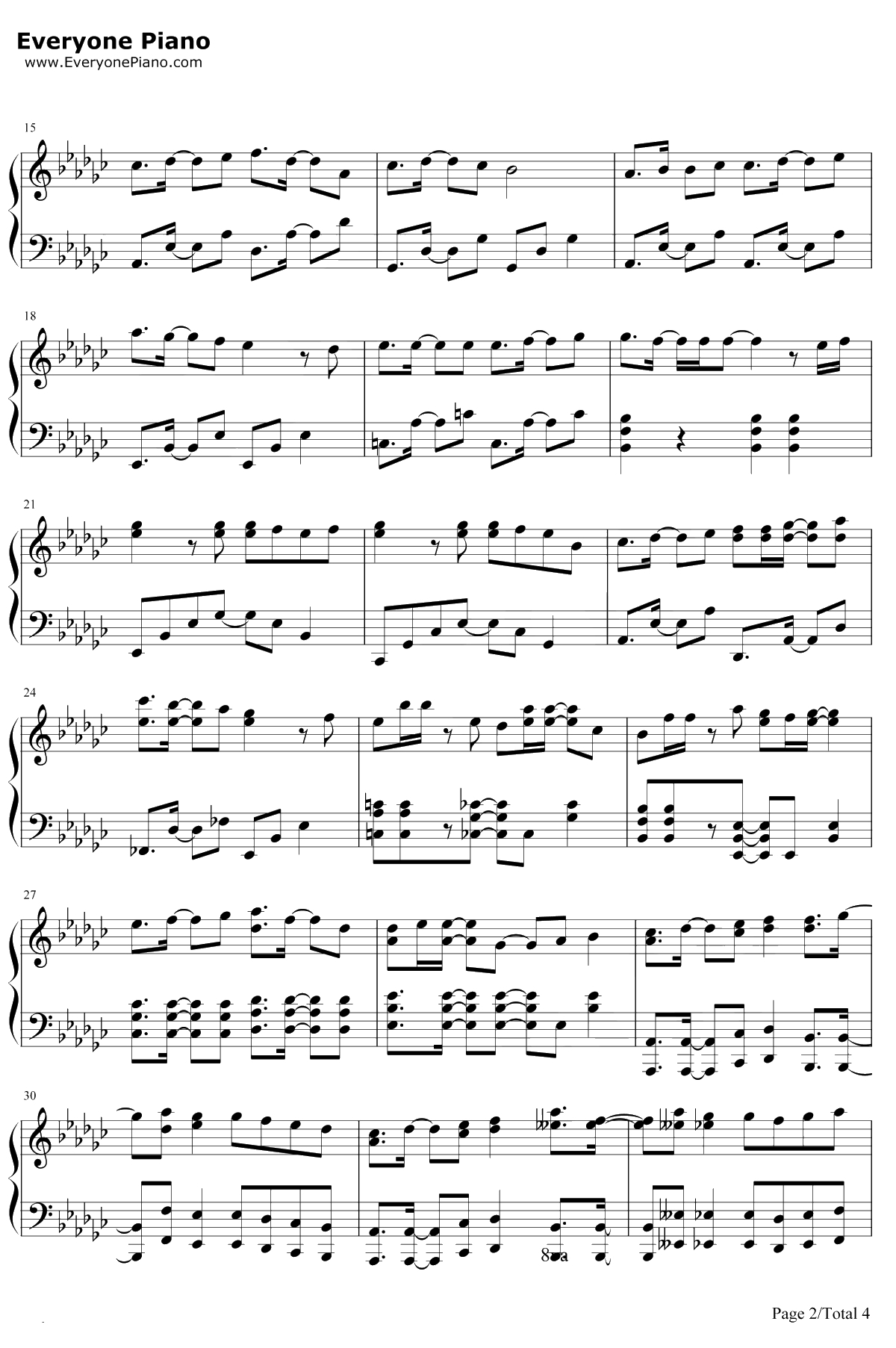 DEAREST DROP钢琴谱-田所梓-末日时在做什么有没有空可以来拯救吗OP2