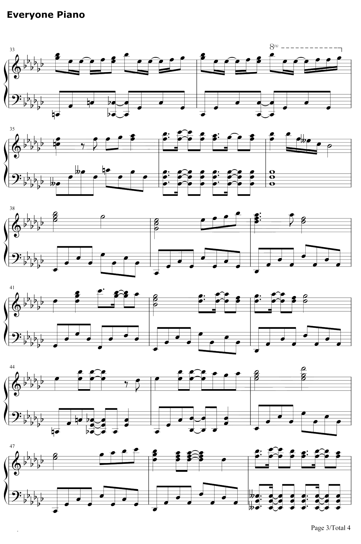 DEAREST DROP钢琴谱-田所梓-末日时在做什么有没有空可以来拯救吗OP3