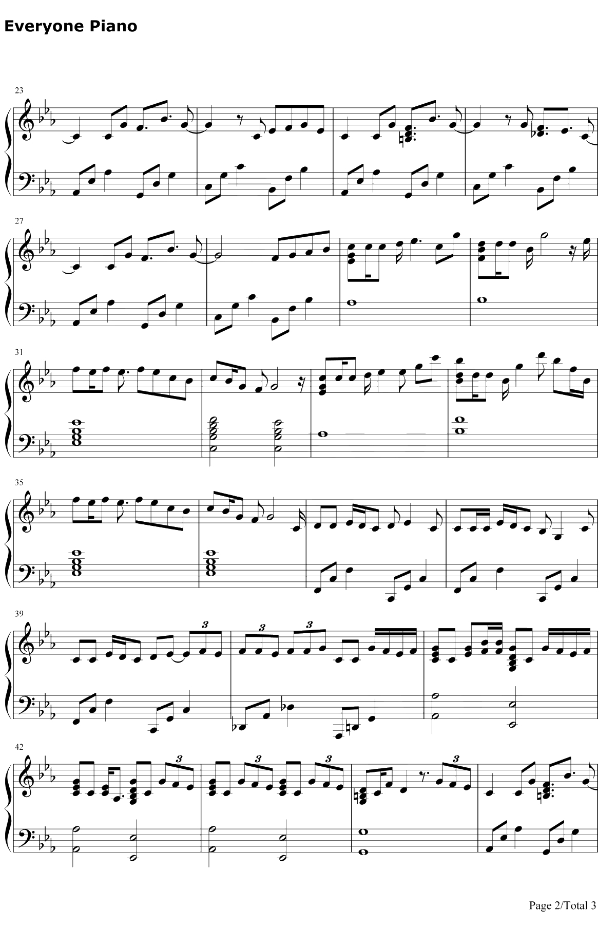 Stronger Than You钢琴谱-Estelle-史帝芬宇宙OST2