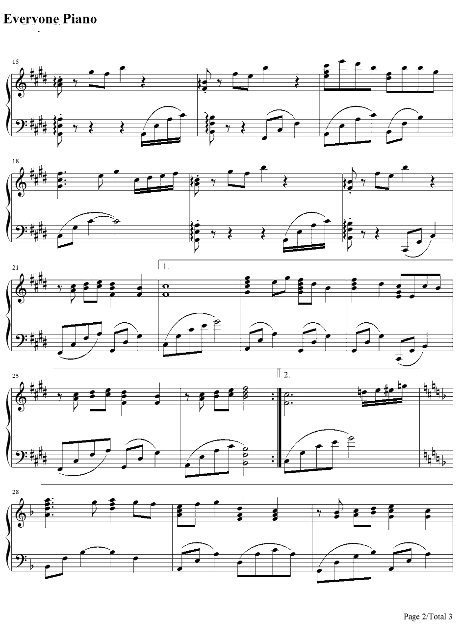 夜曲钢琴谱-椎名碧流椎名へきる-恶魔城月下夜想曲插曲2