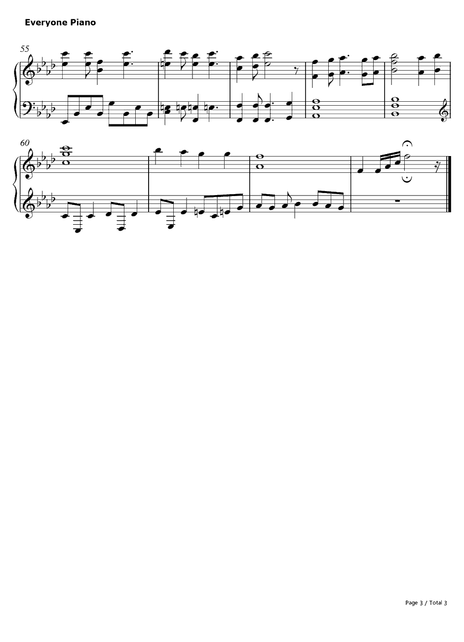 TERMINATED钢琴谱-茅原实里-境界线上的地平线OP3