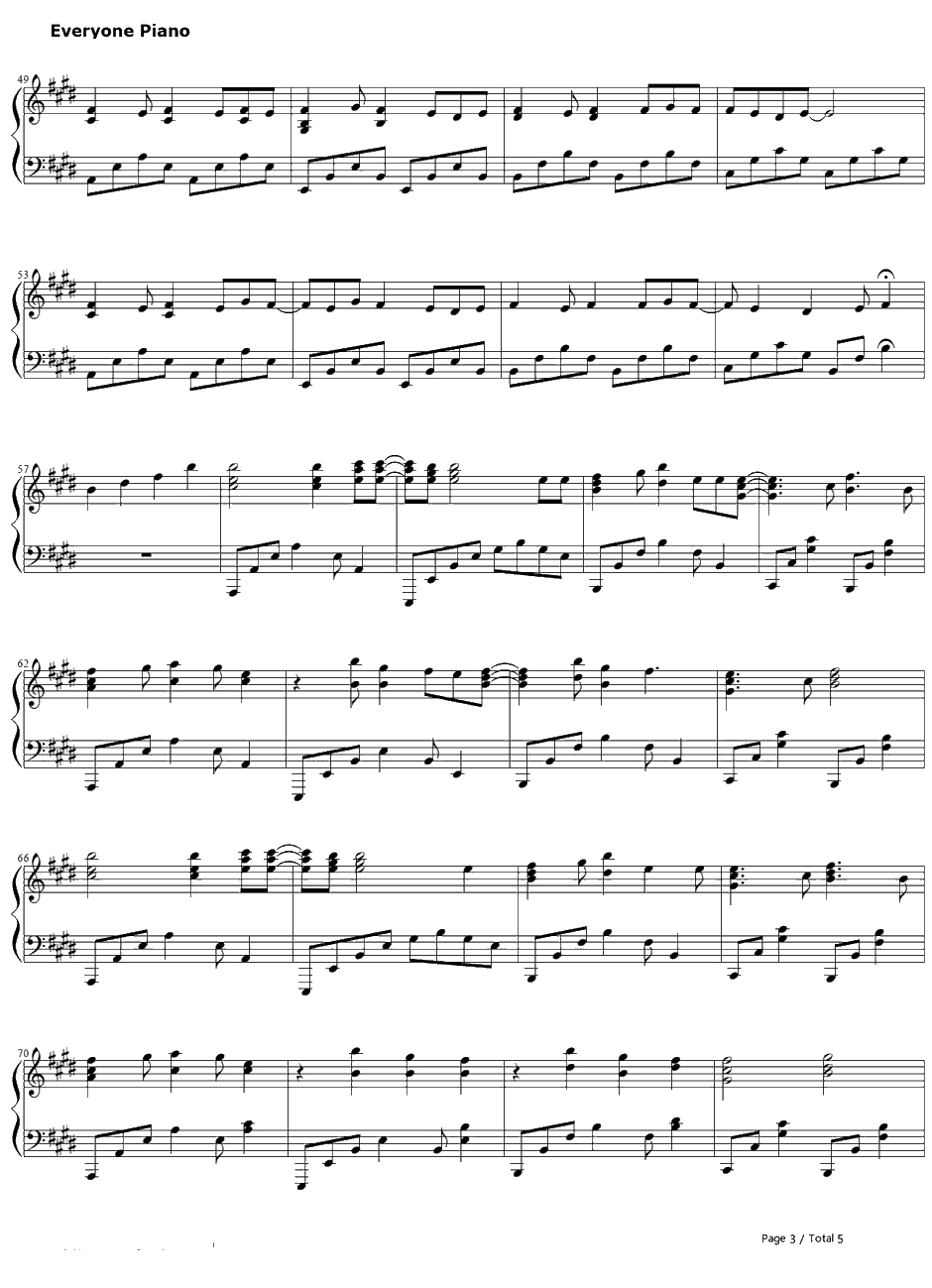 爱think so钢琴谱-初音ミク-愛thinkso3