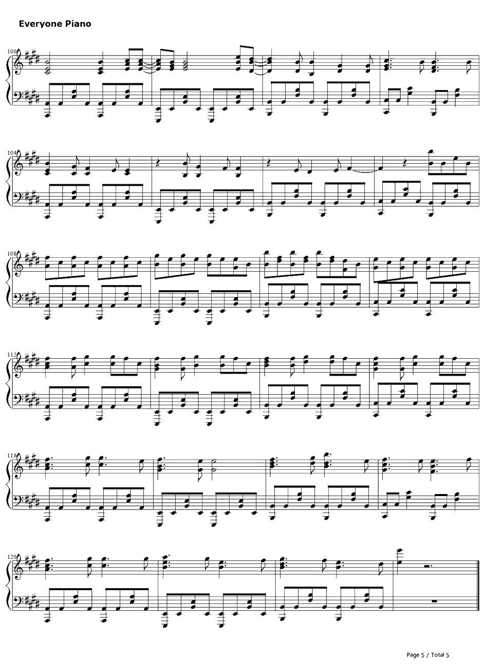 爱think so钢琴谱-初音ミク-愛thinkso5