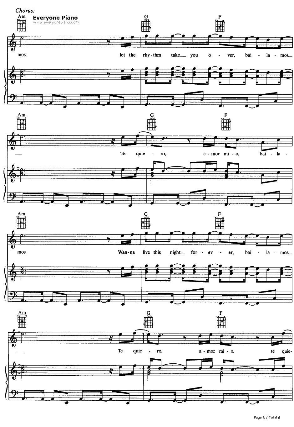 Bailamos钢琴谱-EnriqueIglesias3