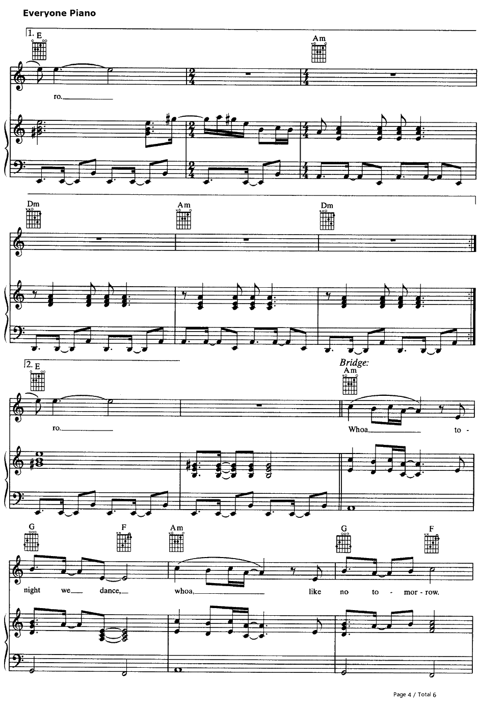 Bailamos钢琴谱-EnriqueIglesias4