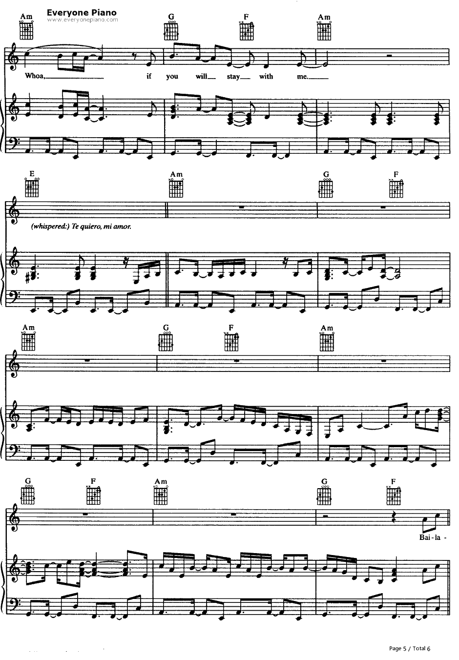 Bailamos钢琴谱-EnriqueIglesias5